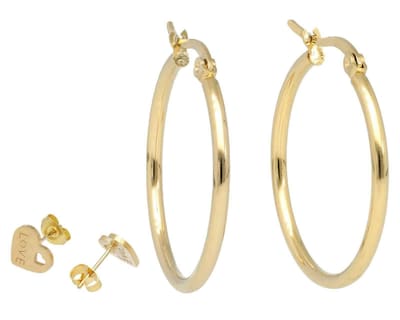 Foto 2 | Aretes Acero Inoxidable Thinner 2 Pares