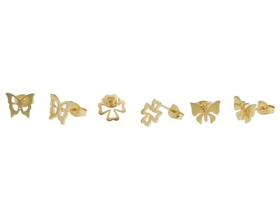 Foto 1 | Aretes de Acero Inoxidable Thinner 3 Pares