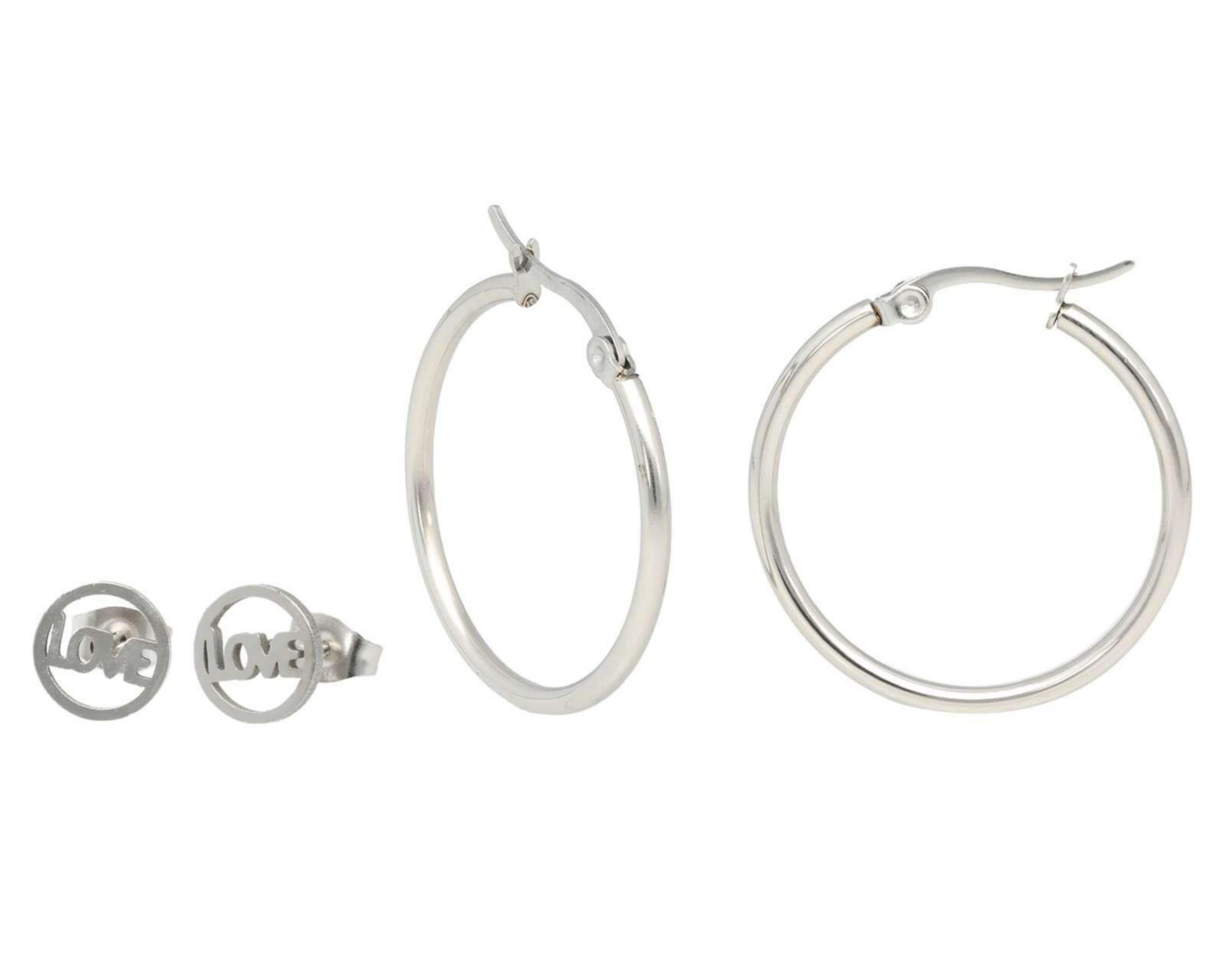 Foto 2 pulgar | Aretes de Acero Inoxidable Thinner