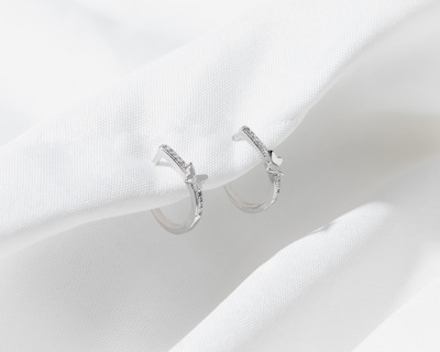 Foto 4 | Aretes de Plata Thinner