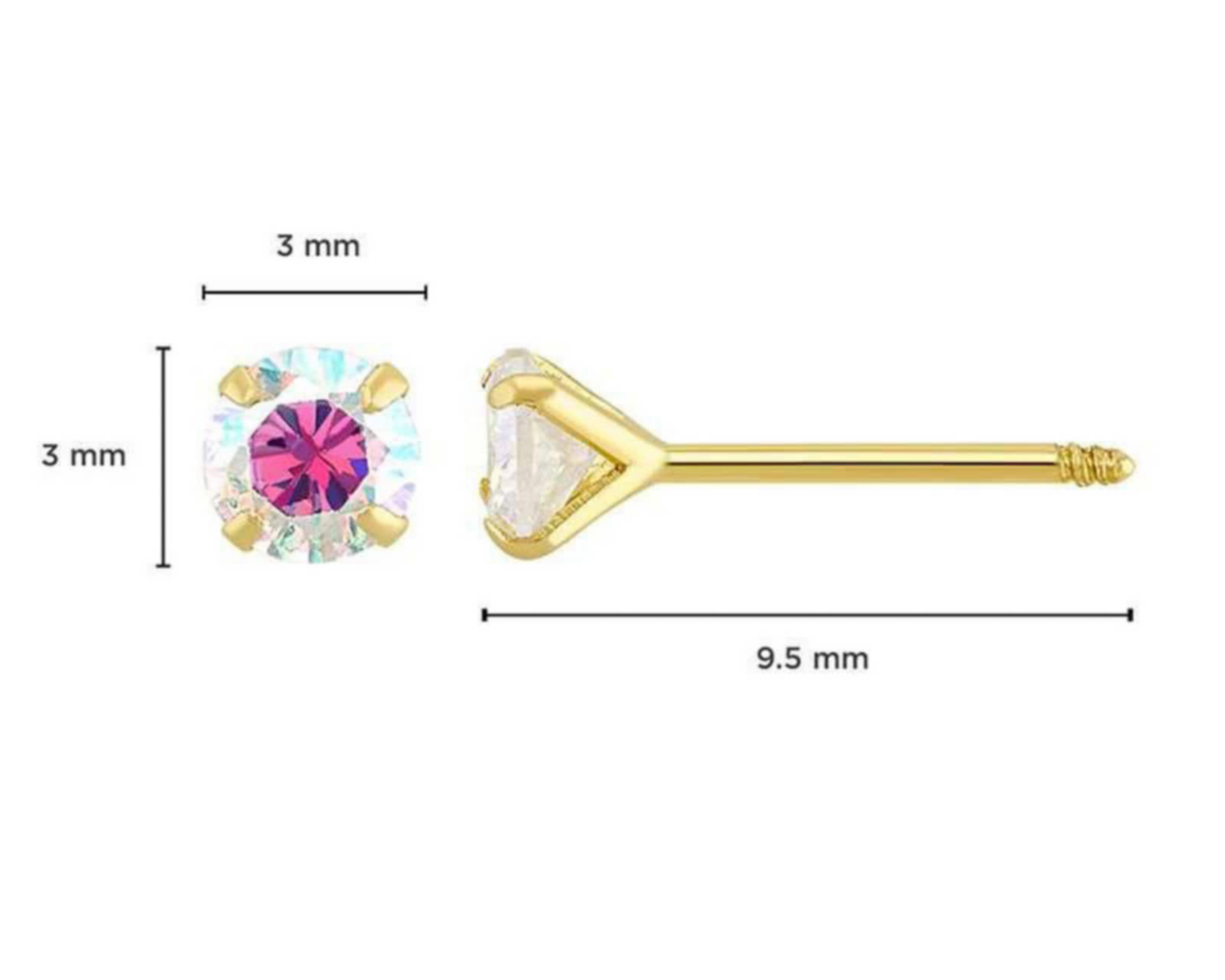 Foto 4 pulgar | Broqueles de Oro 14K Baby Colors