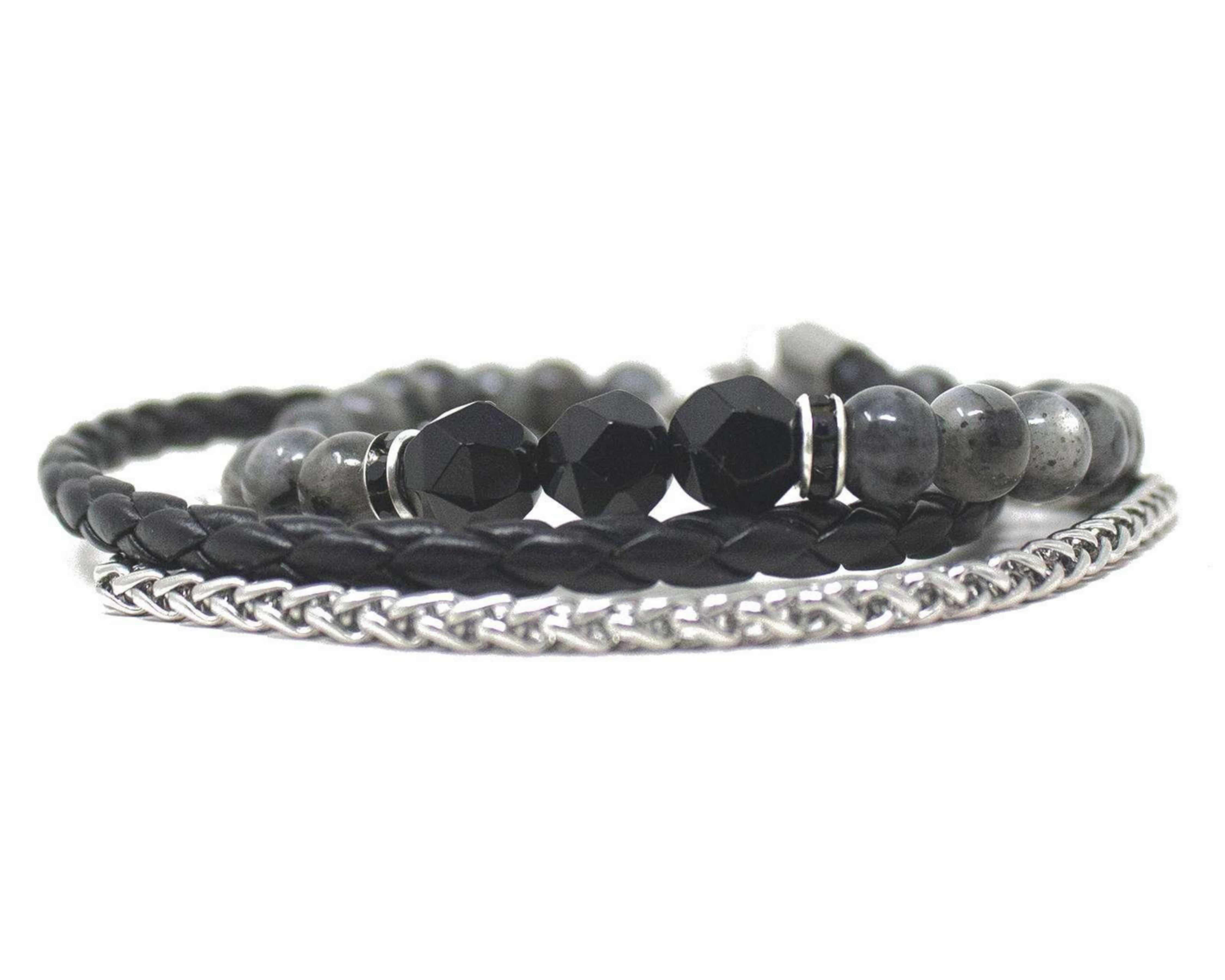 Foto 3 pulgar | Pulsera de Acero Inoxidable Sarosa 3 Piezas