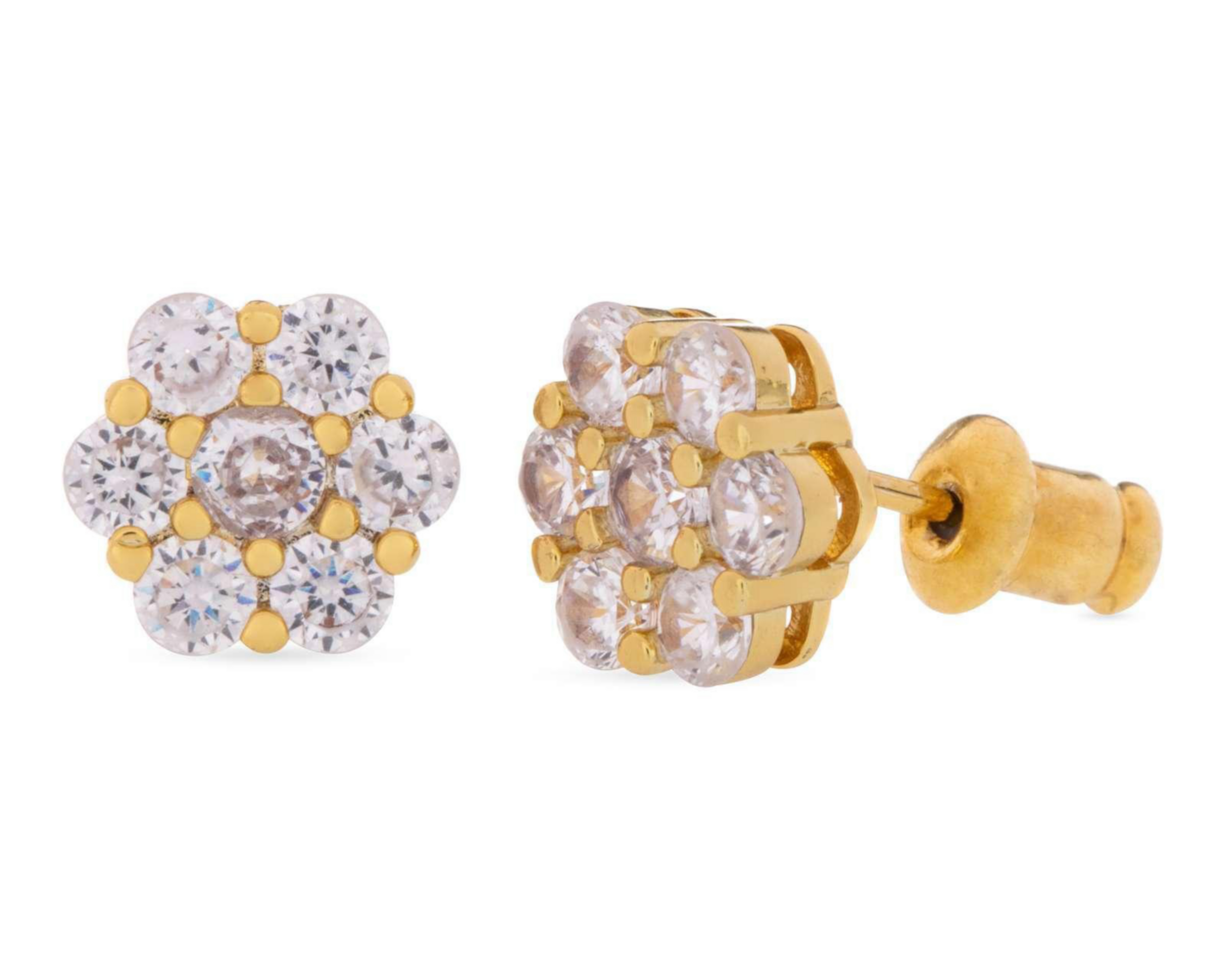 Foto 2 pulgar | Aretes de Chapa de Oro 18K Girondela