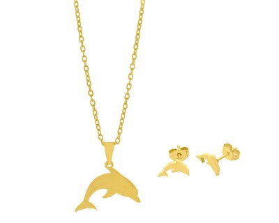 Foto 1 | Collar y Aretes de Acero Inoxidable Thinner