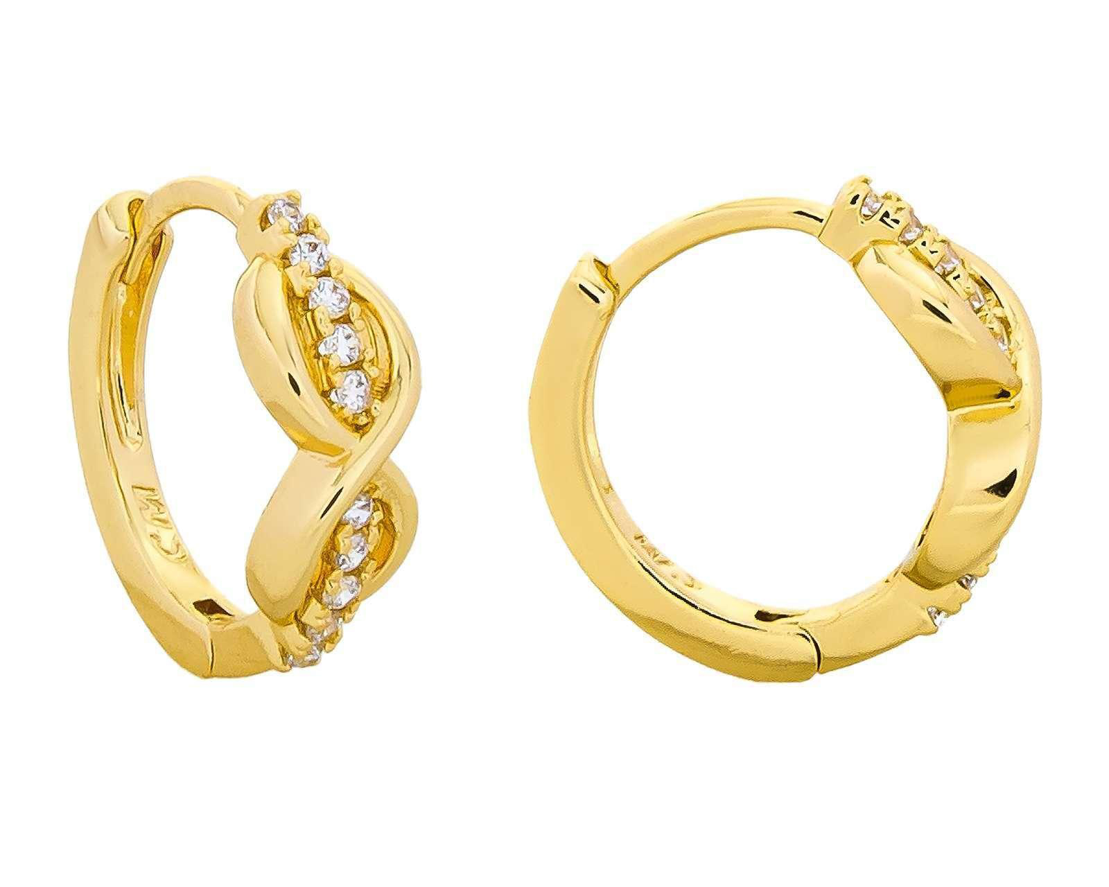 Aretes de Chapa de Oro 18K Plafer $99