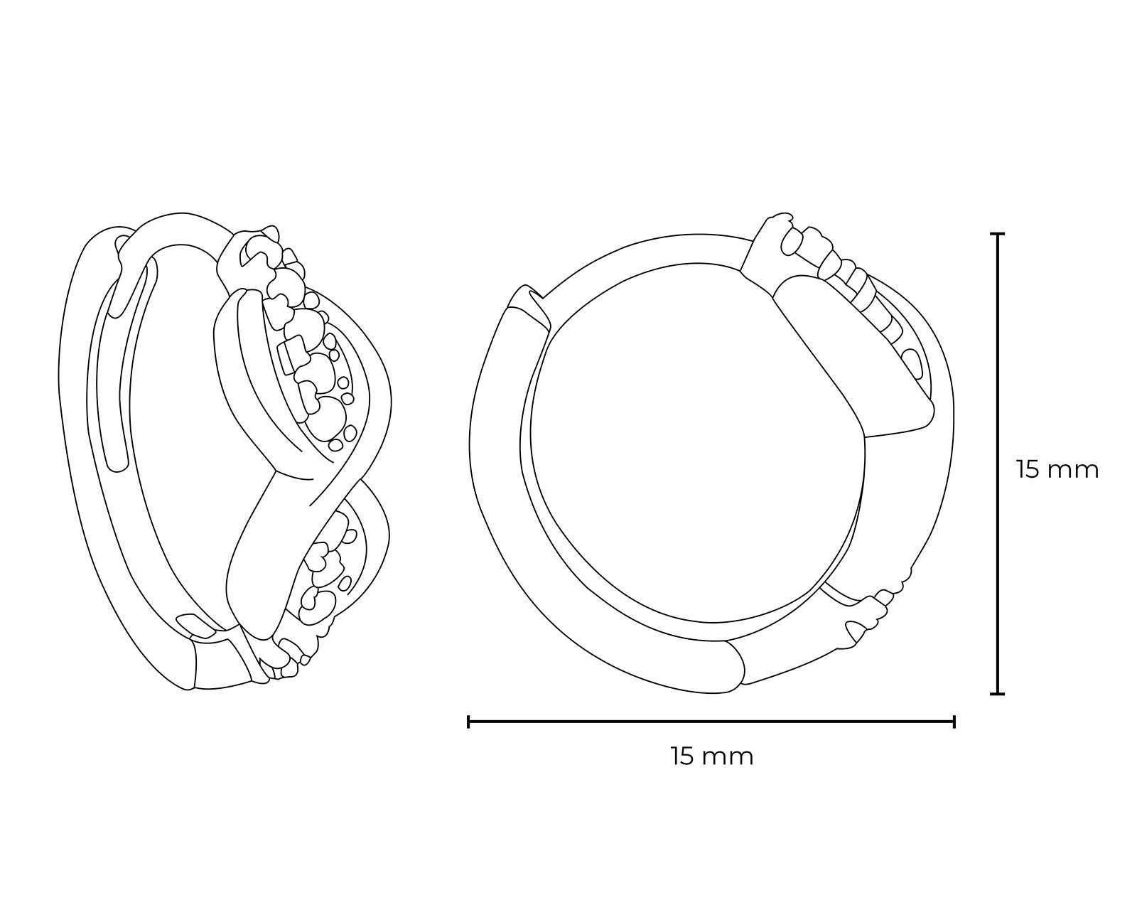 Foto 6 pulgar | Aretes de Chapa de Oro 18K Plafer