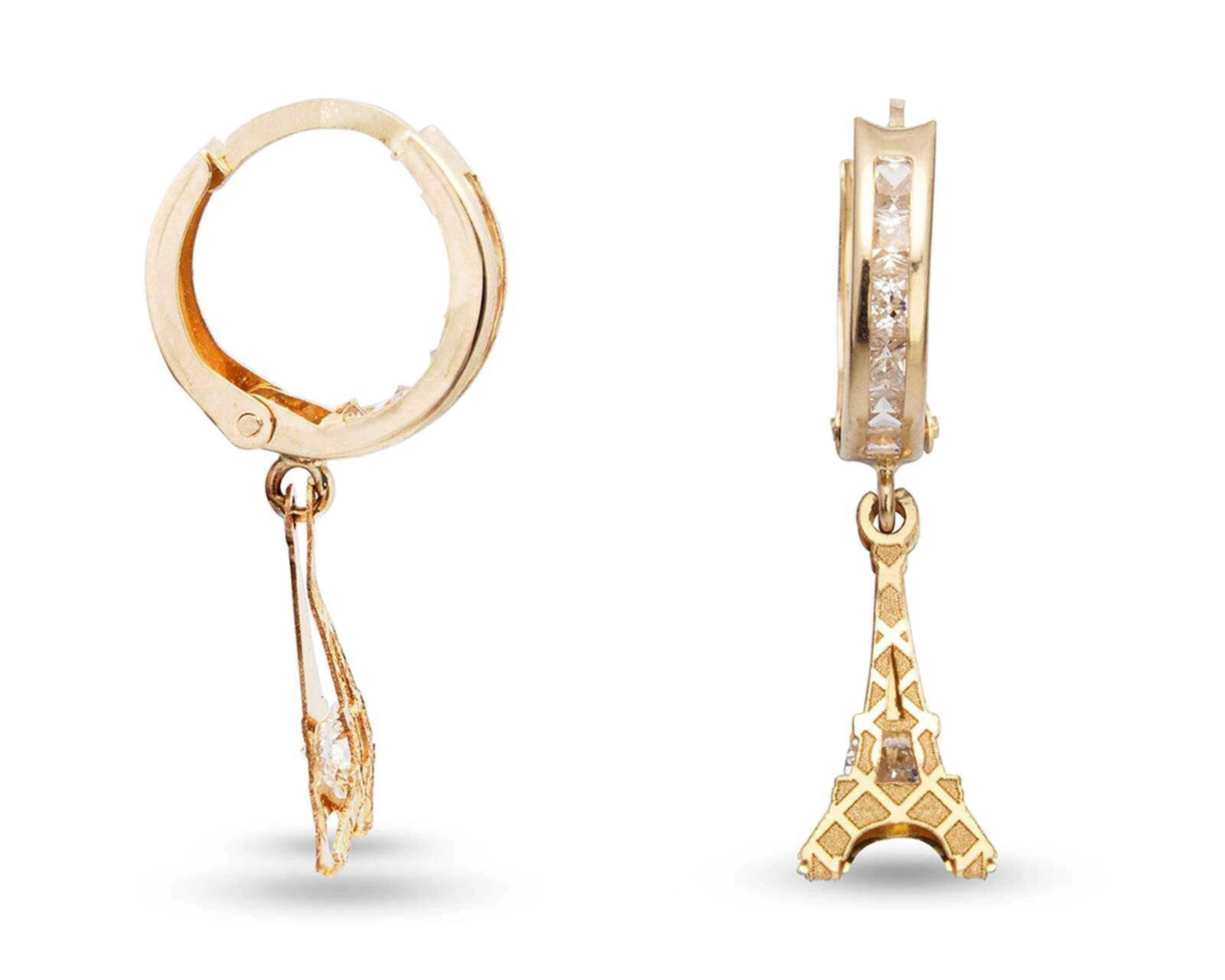 Foto 2 | Aretes de Oro 10K Sentimientos