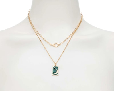 Foto 3 | Collar Chapa de Oro 14 kt Jade+Lily