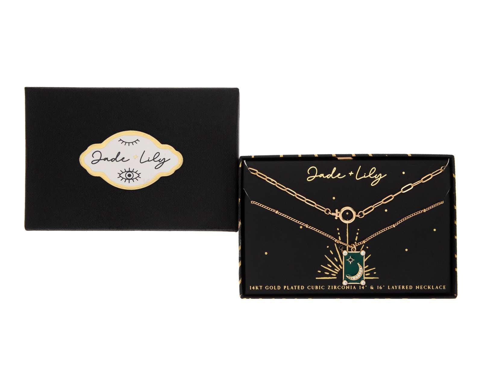 Foto 6 pulgar | Collar Chapa de Oro 14 kt Jade+Lily