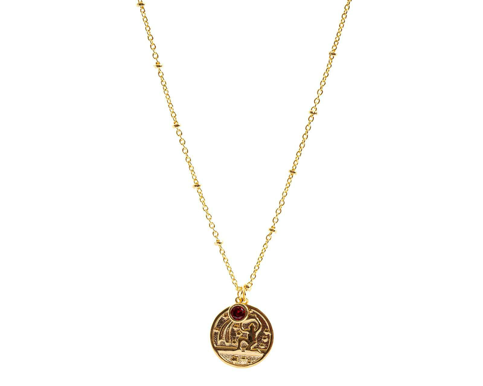 Foto 3 pulgar | Collar de Chapa de Oro 18K Mareti Signo Acuario