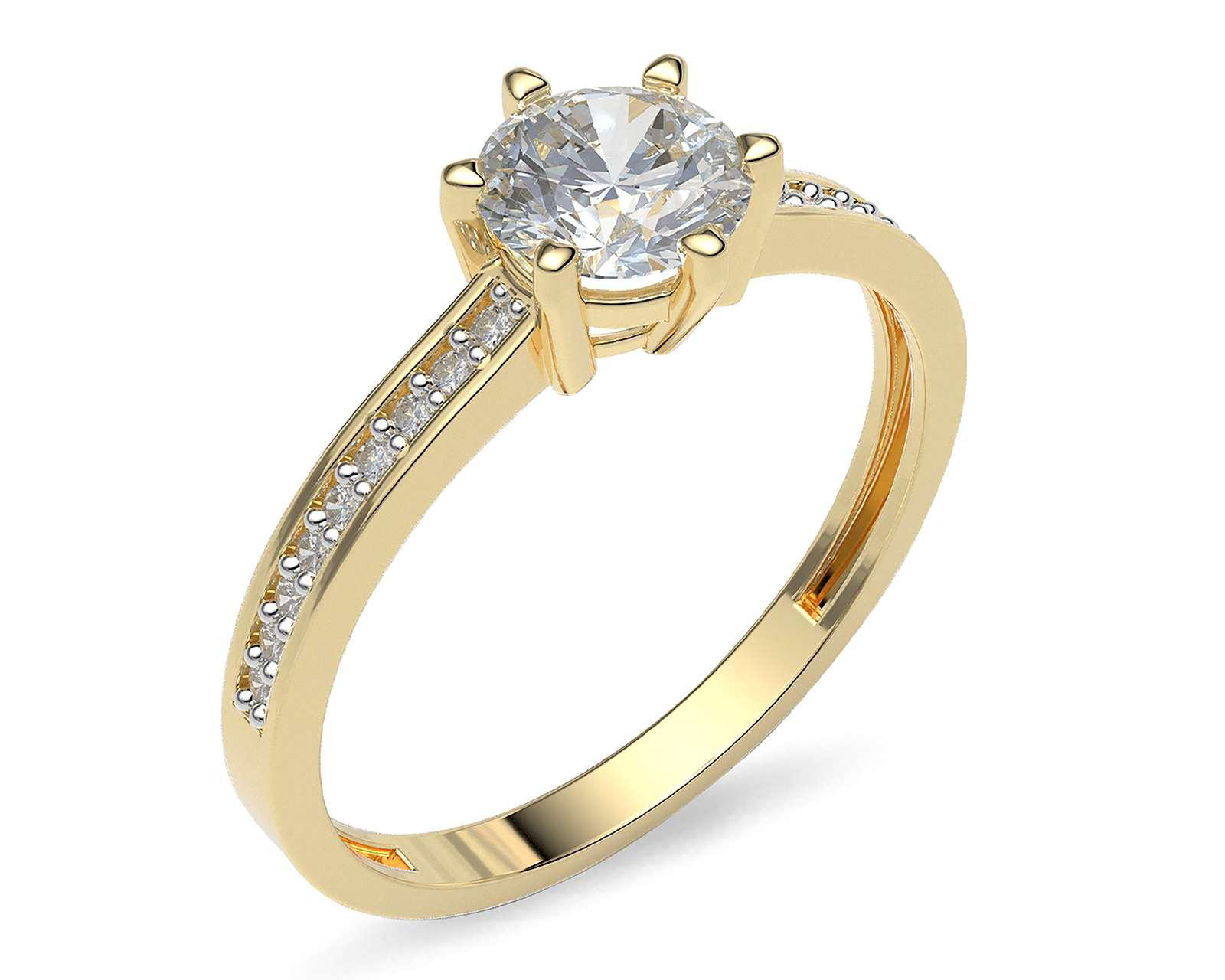 Anillo De Compromiso de Oro 14K Talla 6-6.5