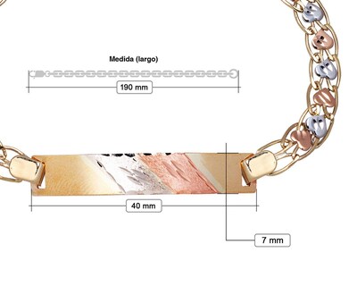 Foto 7 | Pulsera de Oro 10K Sentimientos