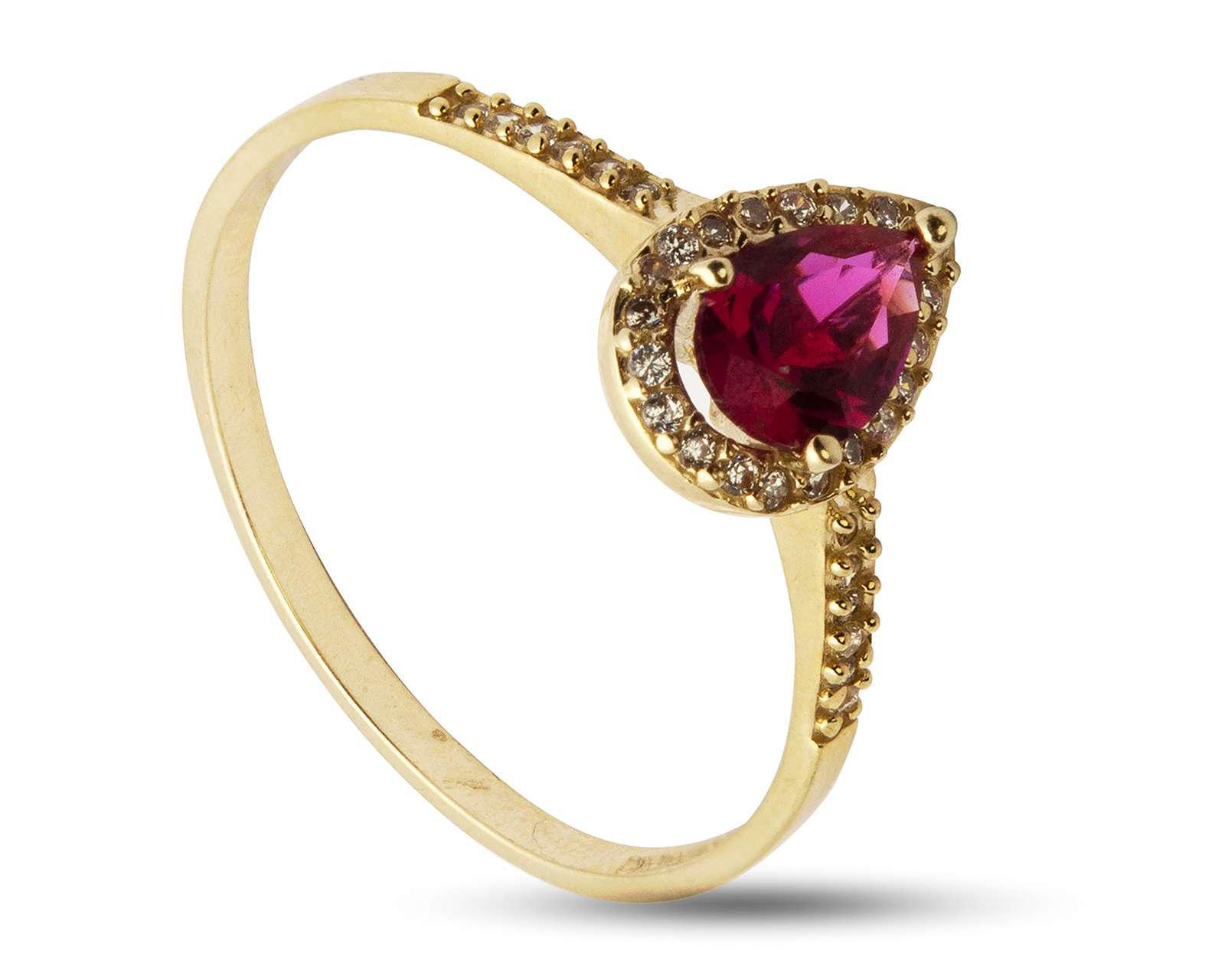 Anillo de Oro 10K Moments Gota Roja No. 8-8.5 $1,799