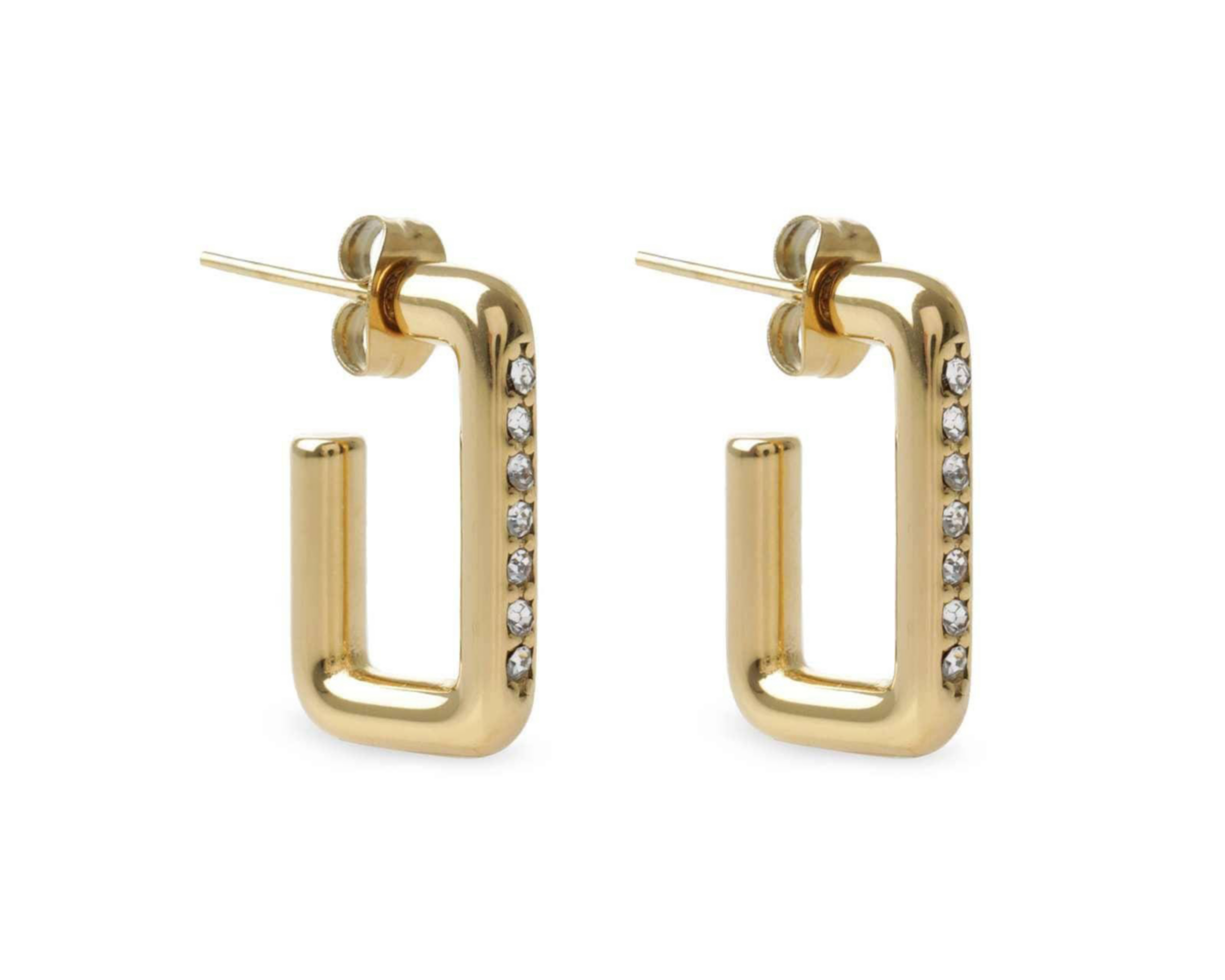 Foto 3 pulgar | Aretes de Acero Inoxidable Thinner