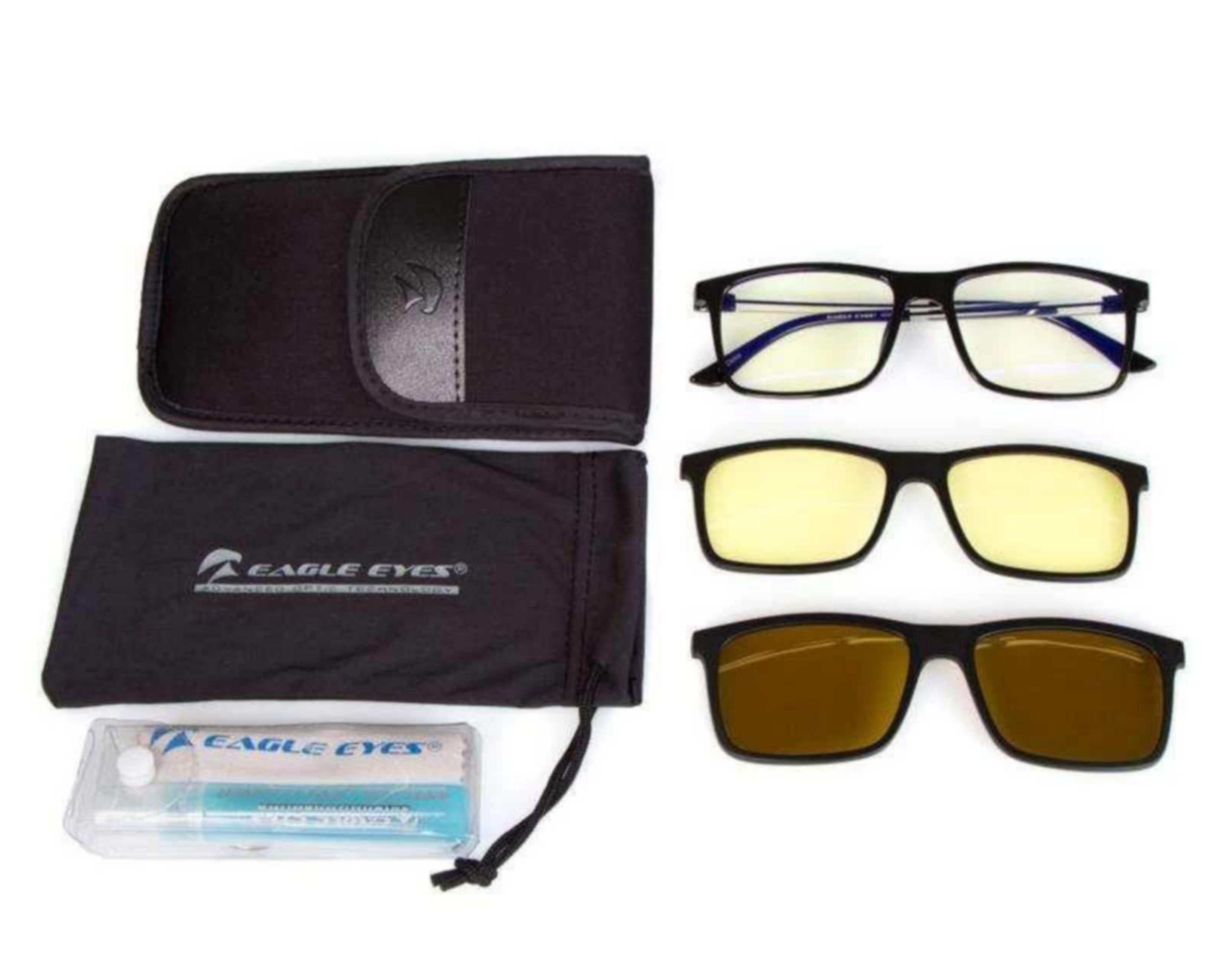 Foto 5 pulgar | Lentes con Micas 3 en 1 Eagle Eyes Wayfarer Negro