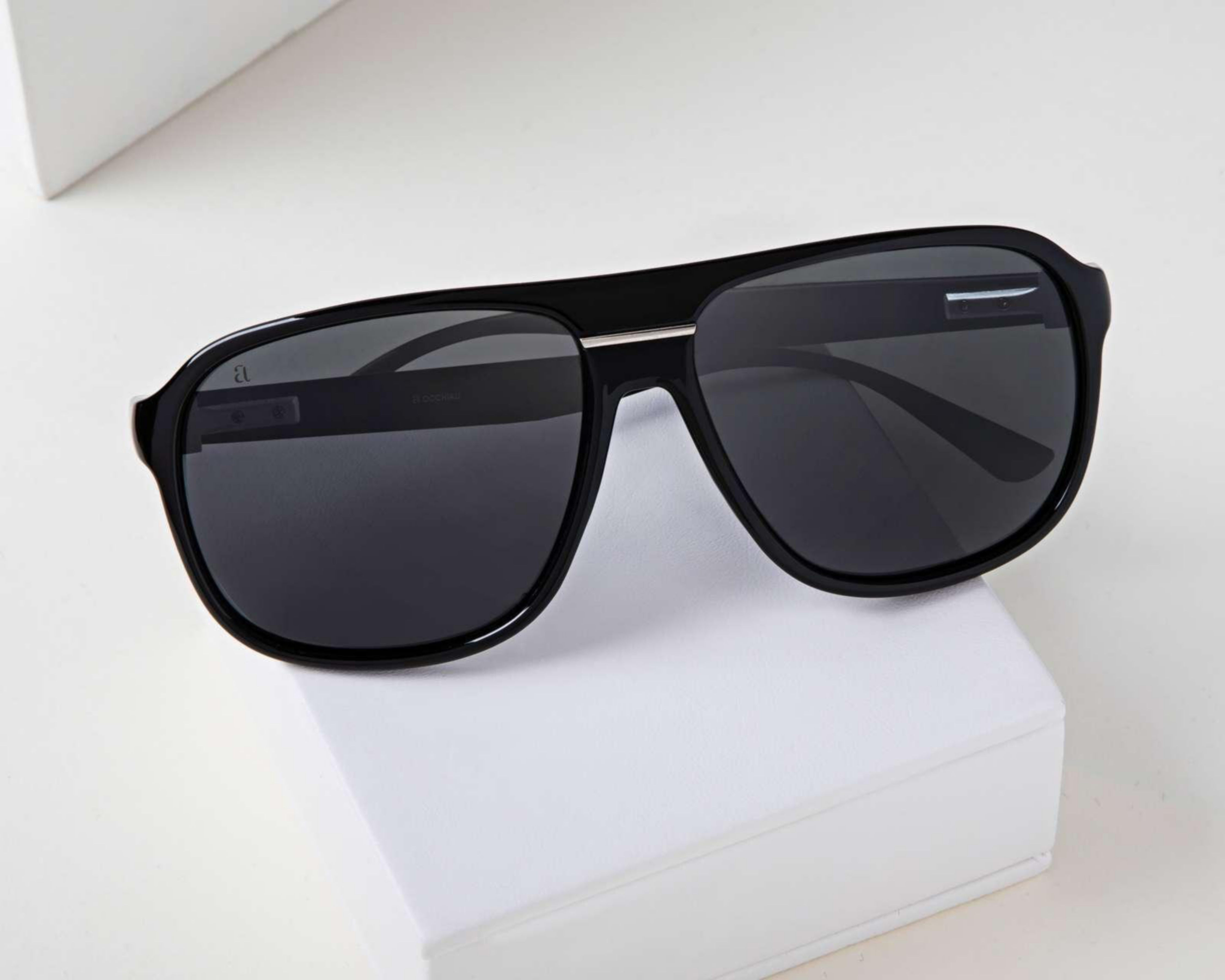 Foto 6 | Lentes de Sol Occhiali Rectangulares color Negro