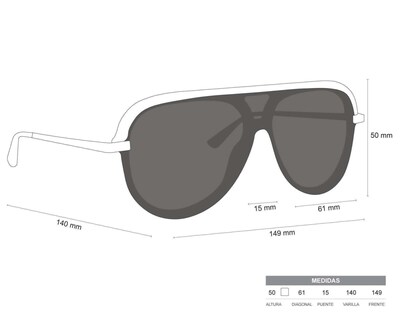 Foto 7 | Lentes de Sol Occhiali Rectangulares color Negro