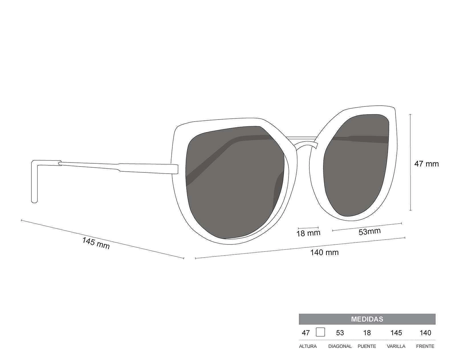 Foto 10 pulgar | Lentes de Sol Jennifer Lopez Cat Eye RS18-SZ219 Café