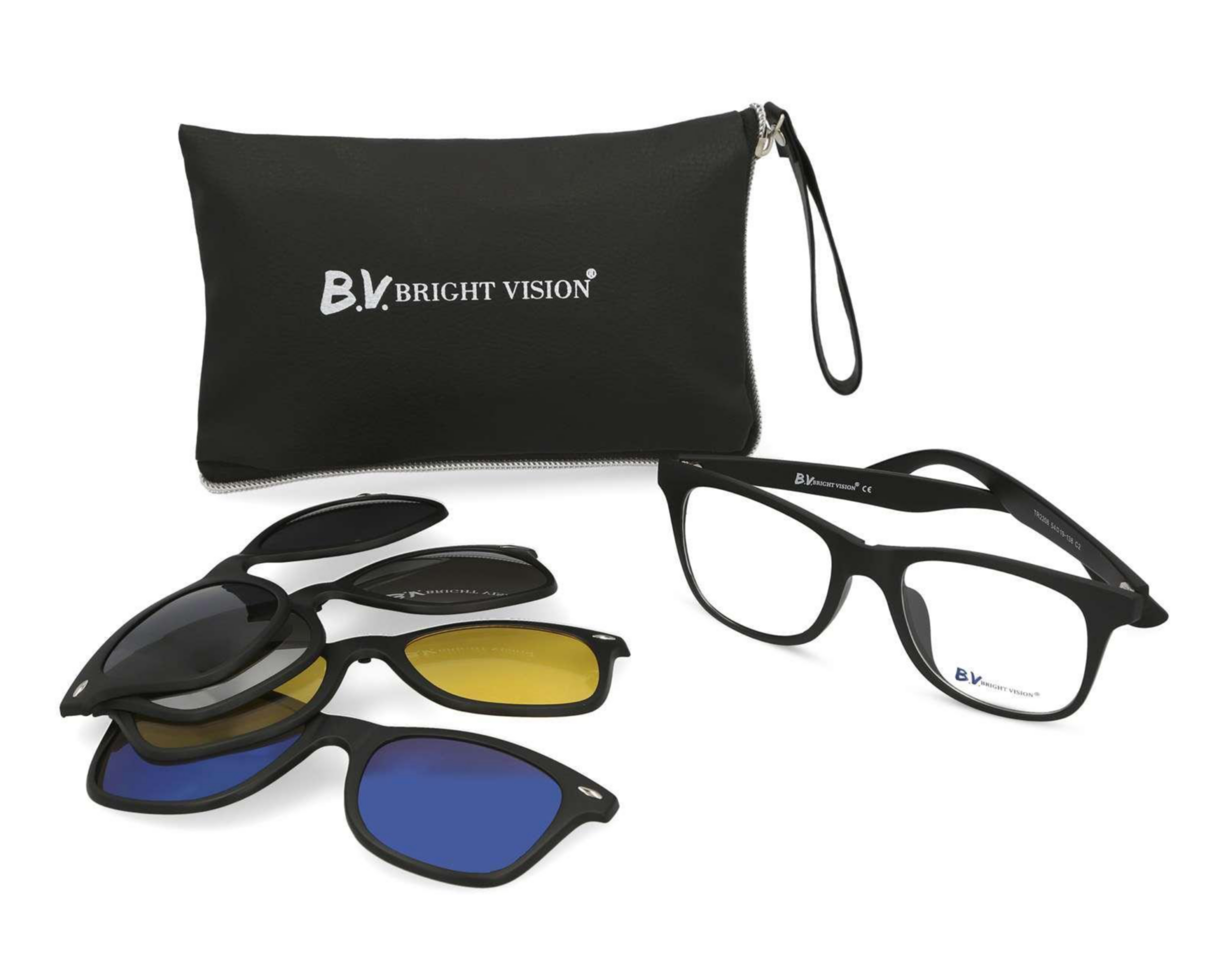 Foto 6 | Armazón Oftálmico Bright Vision Wayfarer Negros