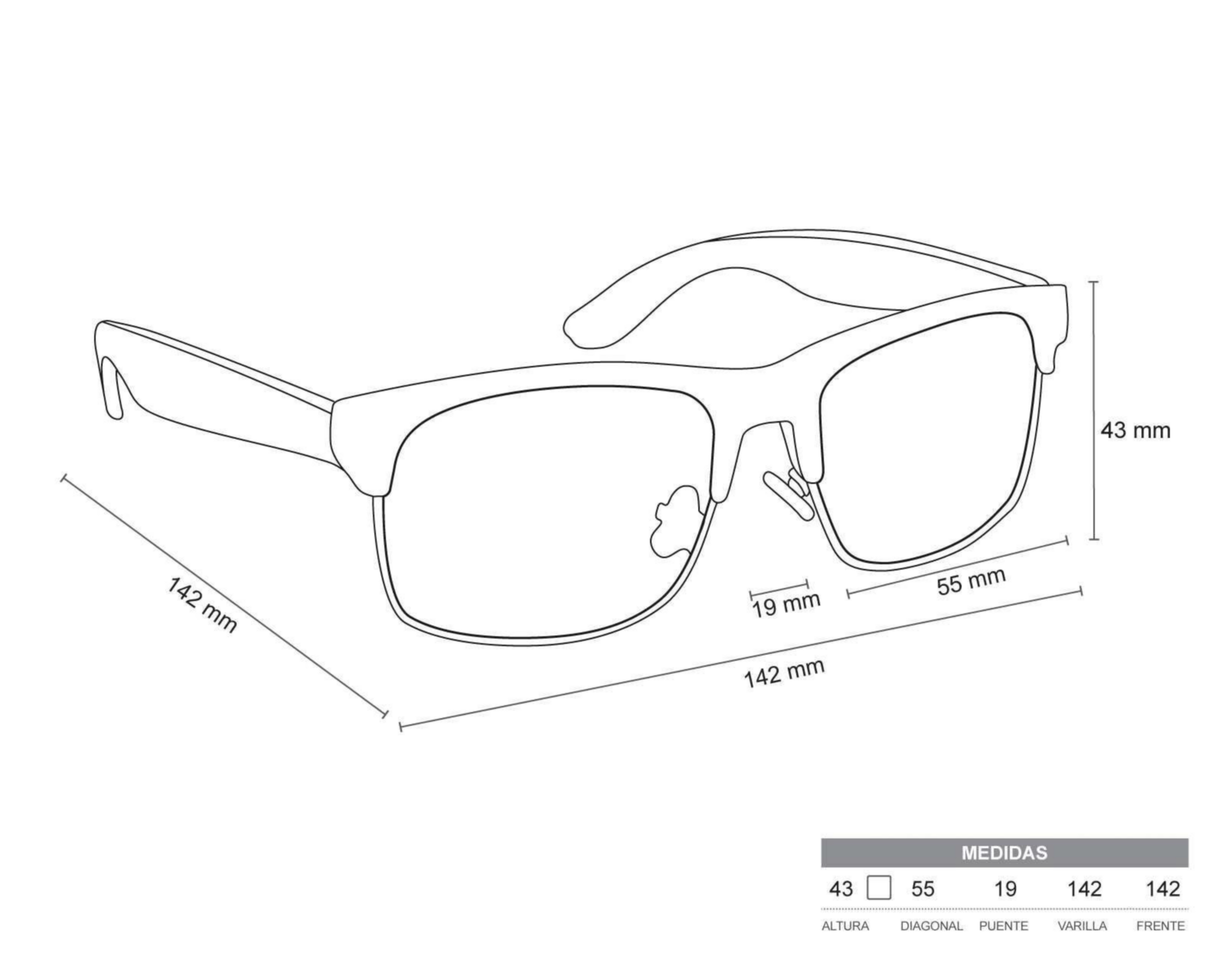 Foto 9 | Armazón Oftálmico Bright Vision Cuadrados Negros