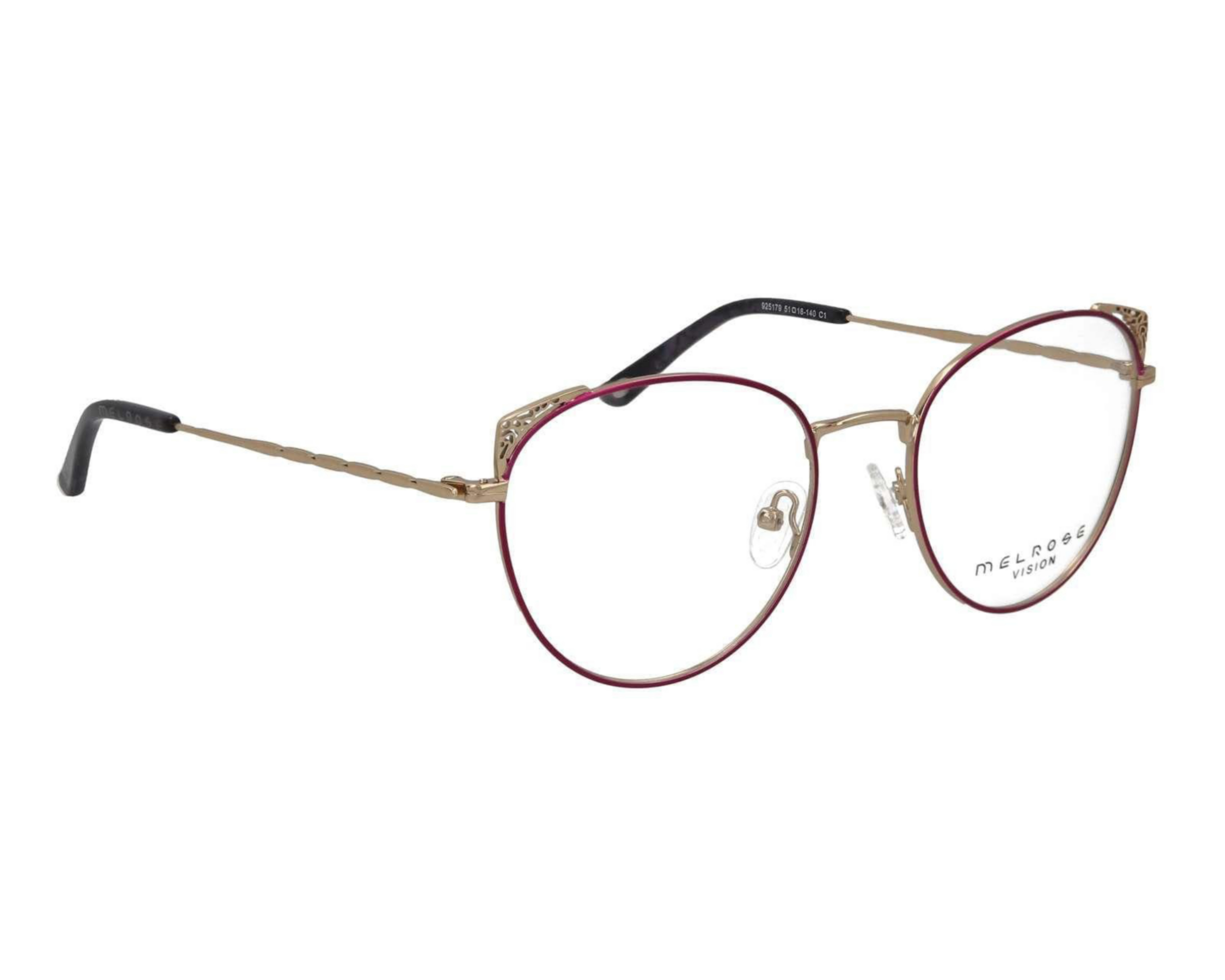 Armazón Oftálmico Melrose Cat Eye Morado/Dorado $399