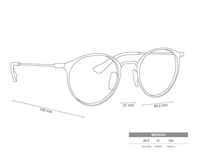 Foto 5 | Armazón Oftálmico Ray Ban Redondos color Azul