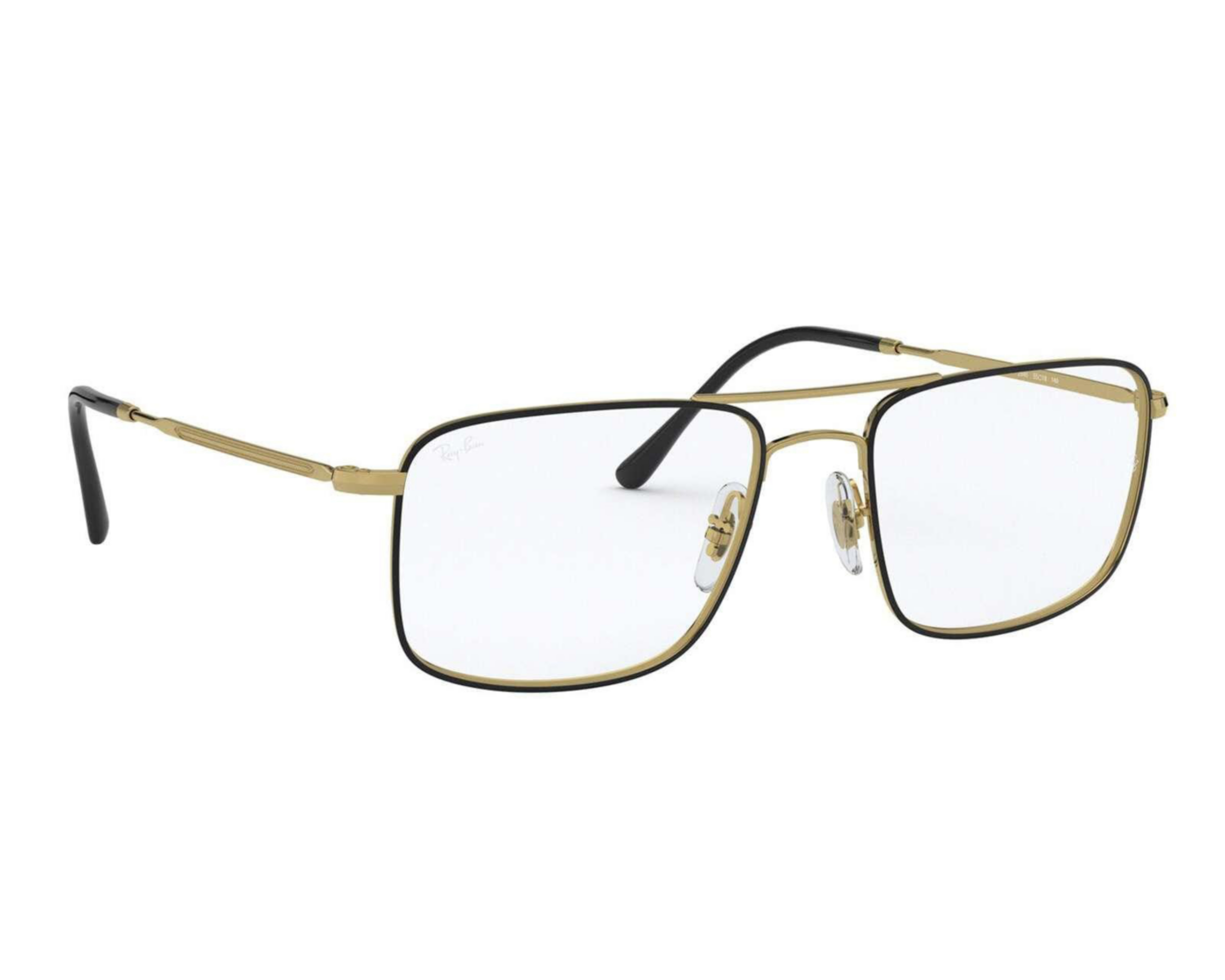 Armazón Oftálmico Ray-Ban Rectangular Dorado $929