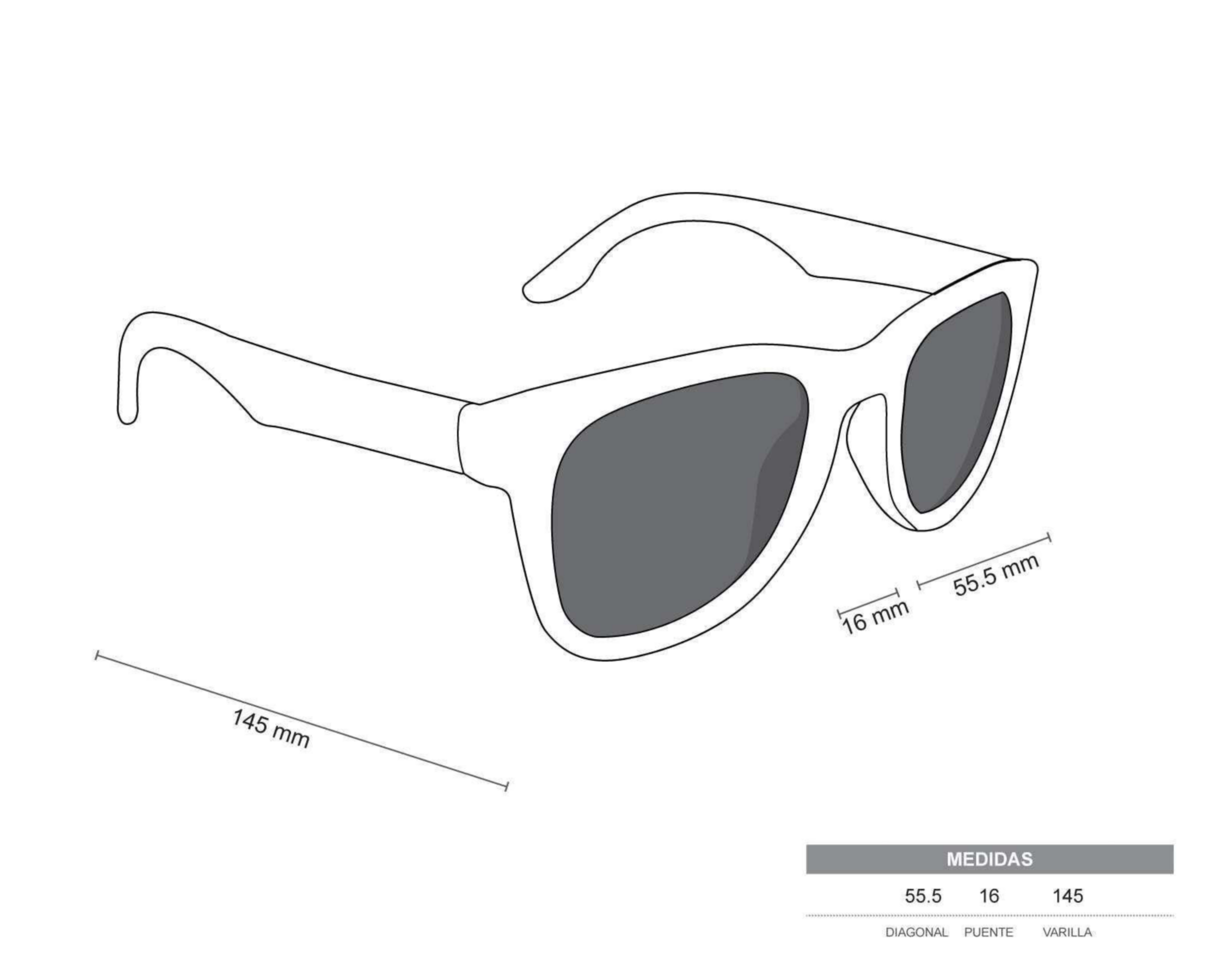 Foto 7 pulgar | Lentes de Sol Ray Ban Wayfarer Gris