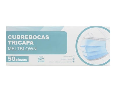 Foto 2 | Cubrebocas Desechables MTI 50 Piezas