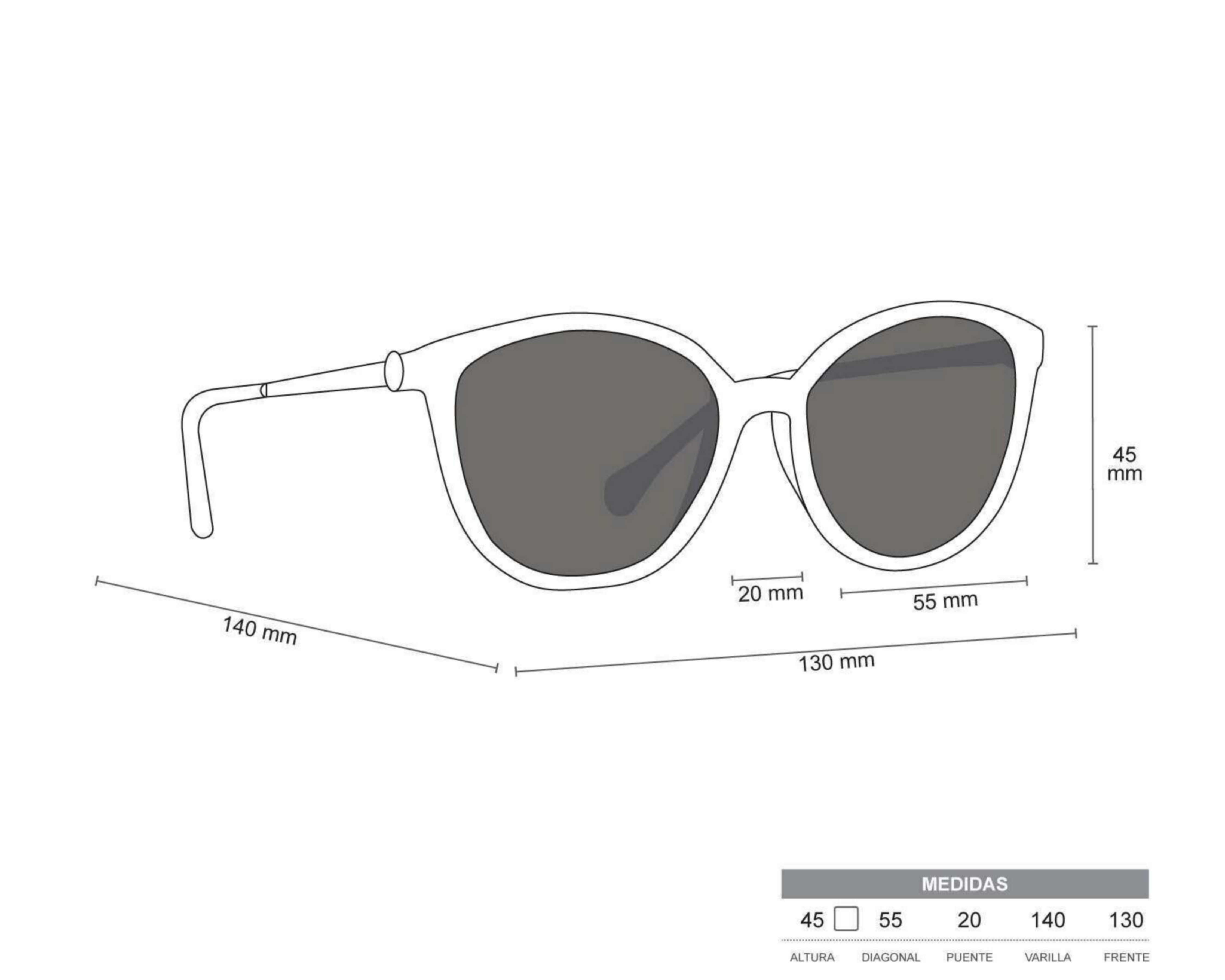 Foto 10 pulgar | Lentes de Sol Melrose Cuadrados Negros
