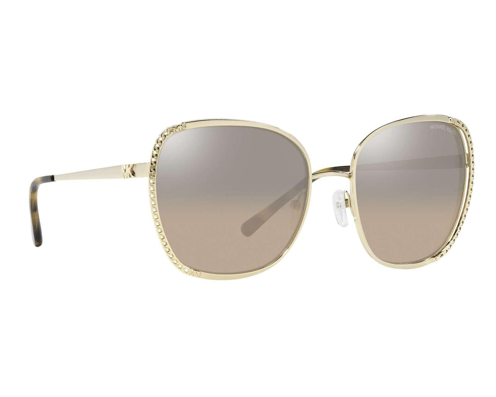 Lentes de Sol Michael Kors Cuadrados Amsterdam Dorado