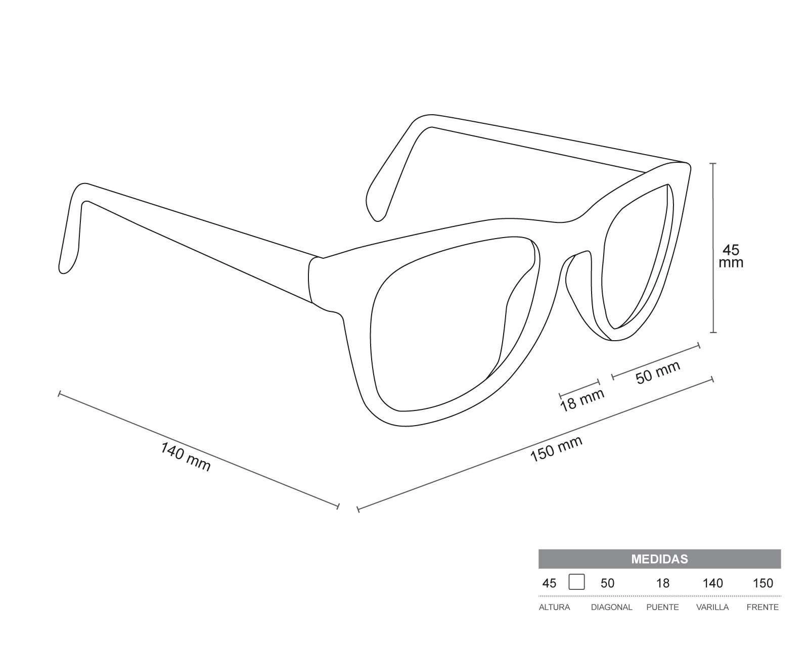 Foto 3 | Lentes Oftálmicos Kypers Rectangulares Negro/Gris