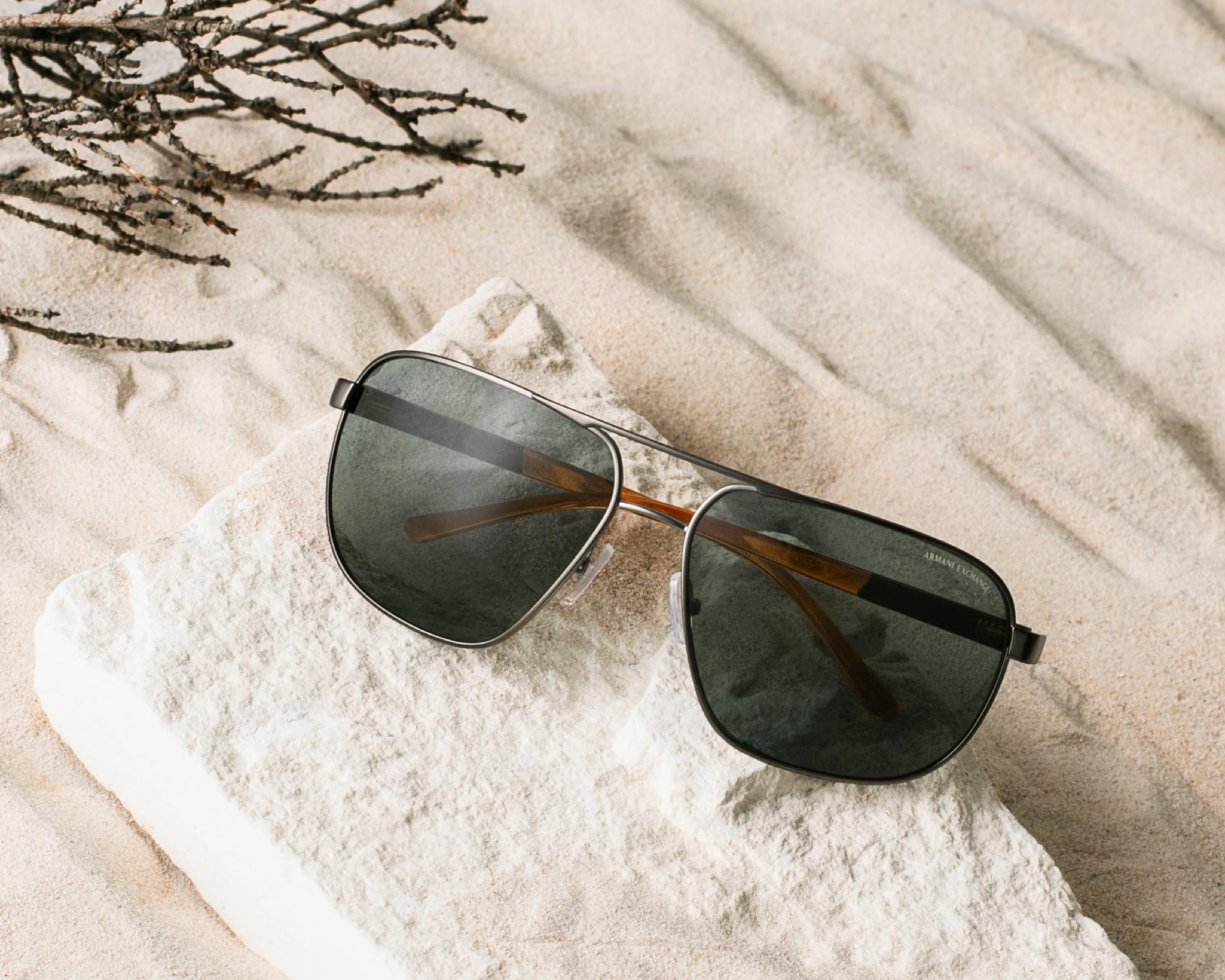 Foto 6 pulgar | Lentes de Sol Armani Exchange Aviador 0AX2040S Gris