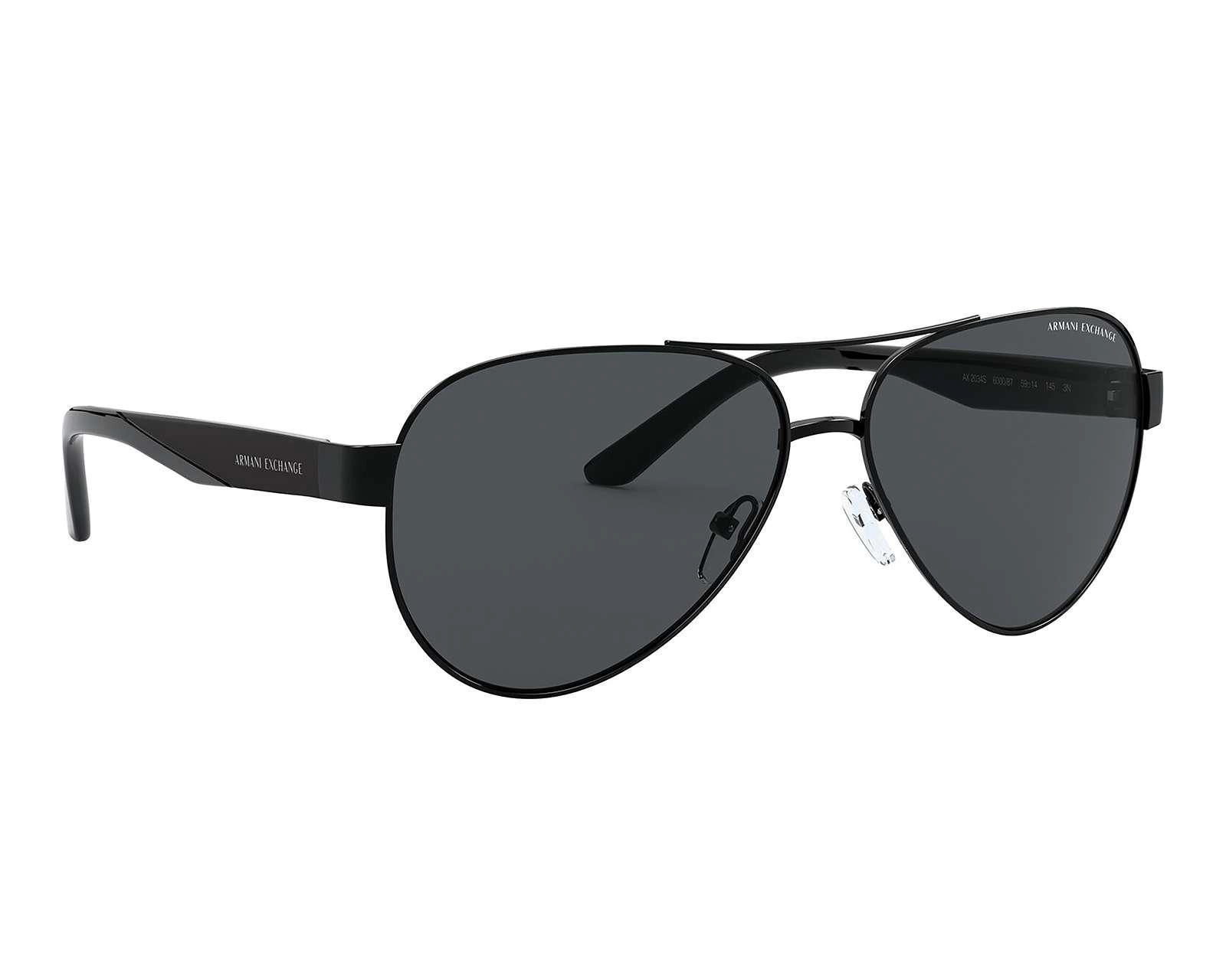 Lentes de Sol Armani Exchange Aviador Negros $1,689