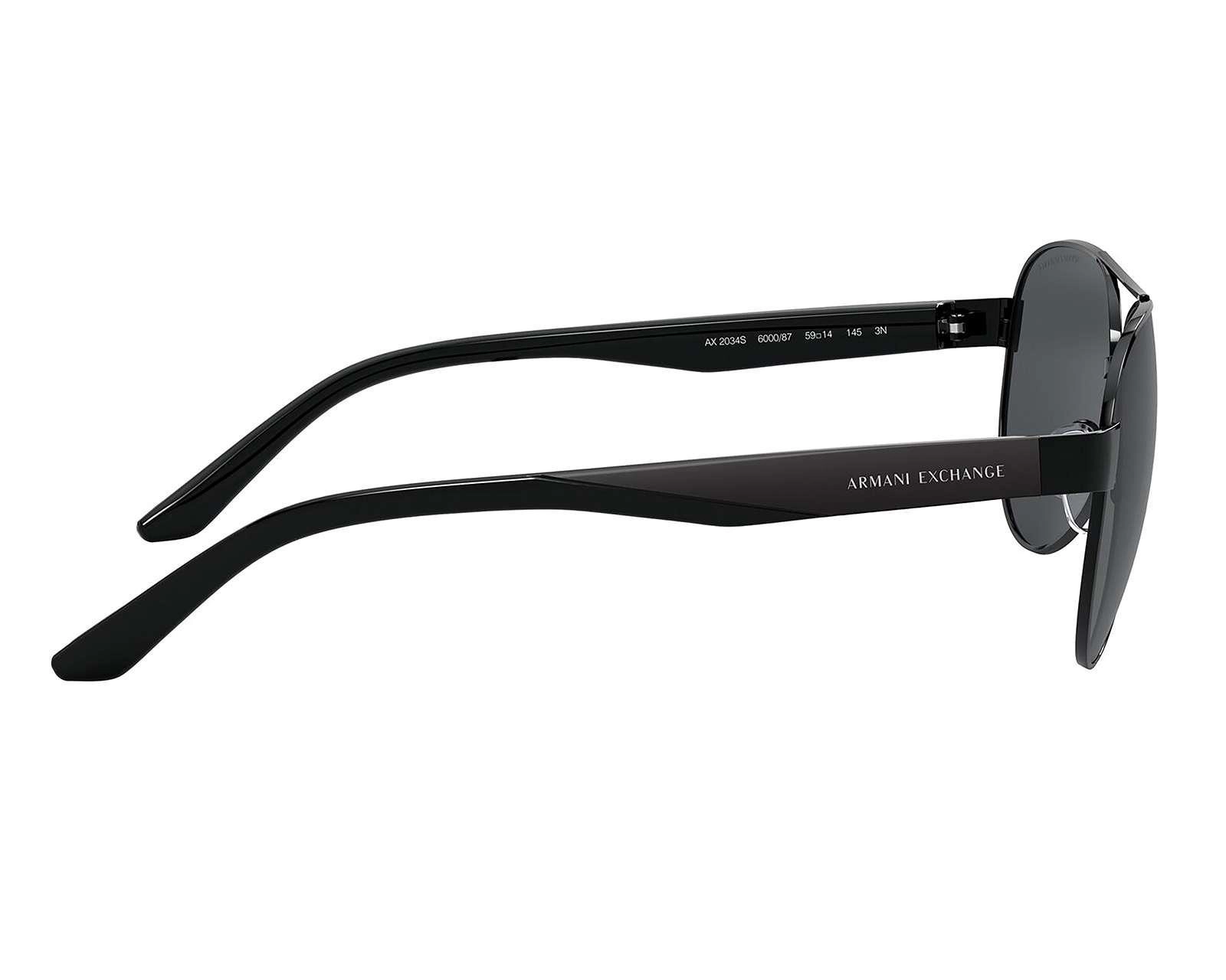 Foto 4 pulgar | Lentes de Sol Armani Exchange Aviador Negros