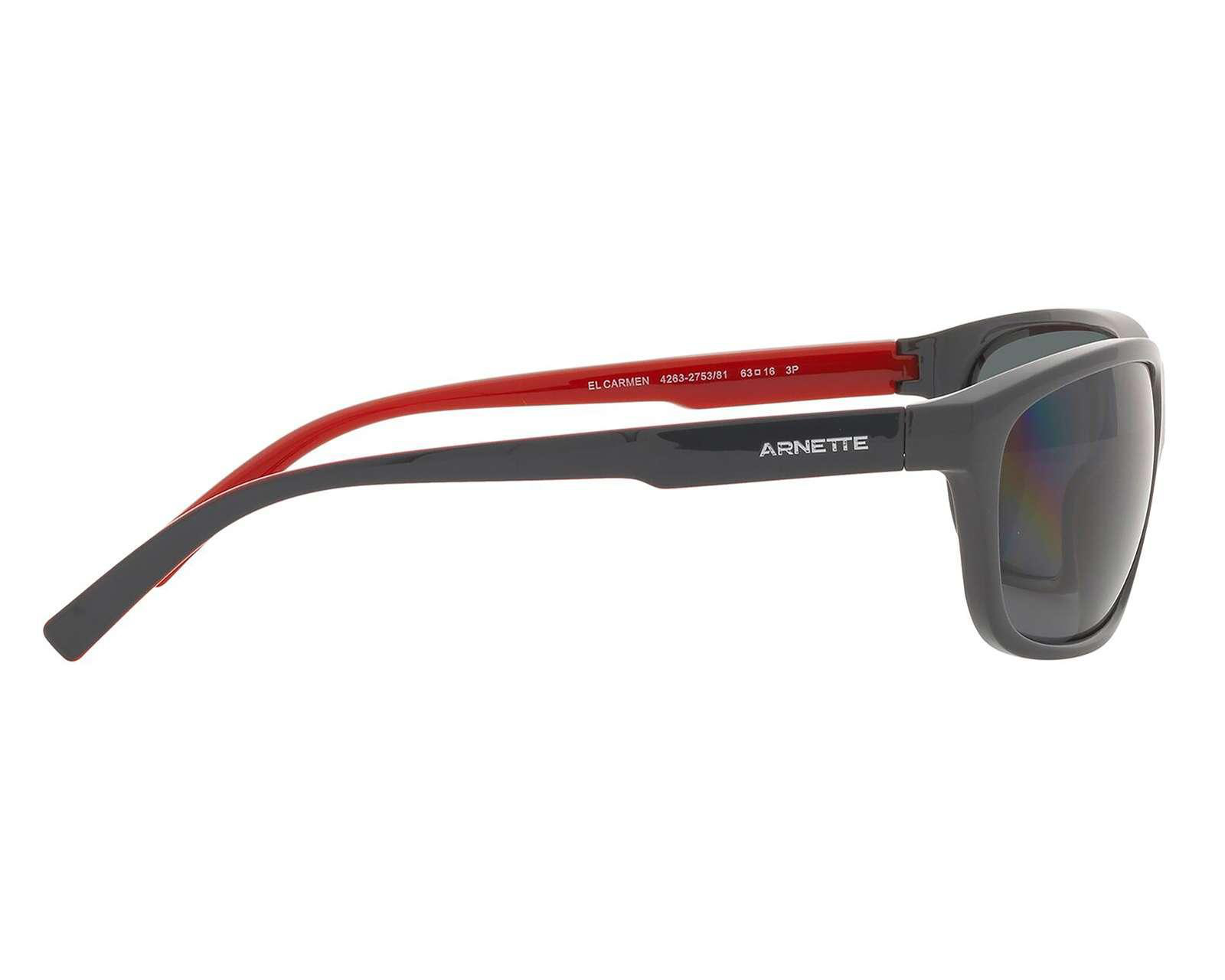 Foto 4 pulgar | Lentes de Sol Arnette Negro/Rojo