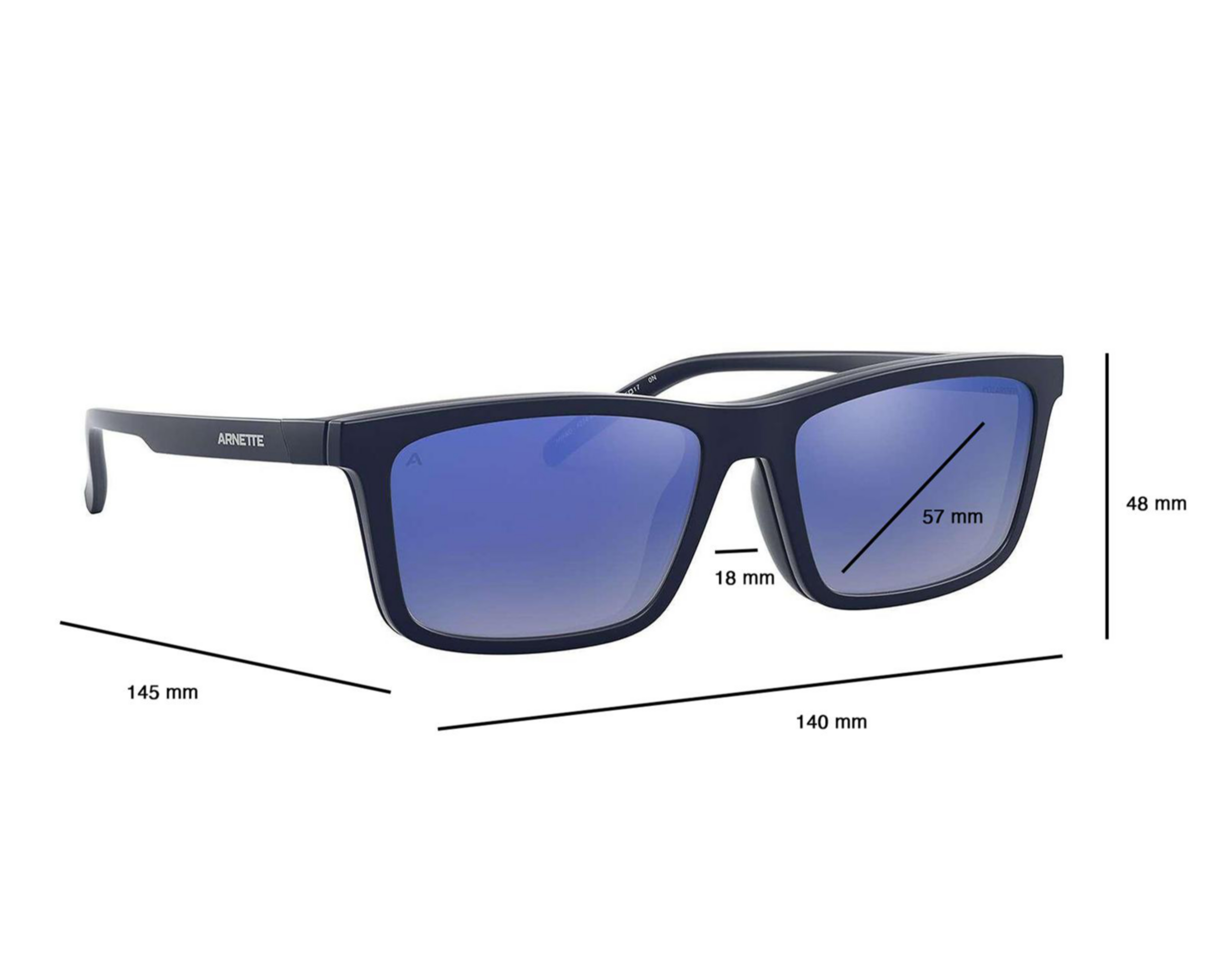 Foto 7 pulgar | Lentes de Sol para Hombre Arnette Rectangulares Negros
