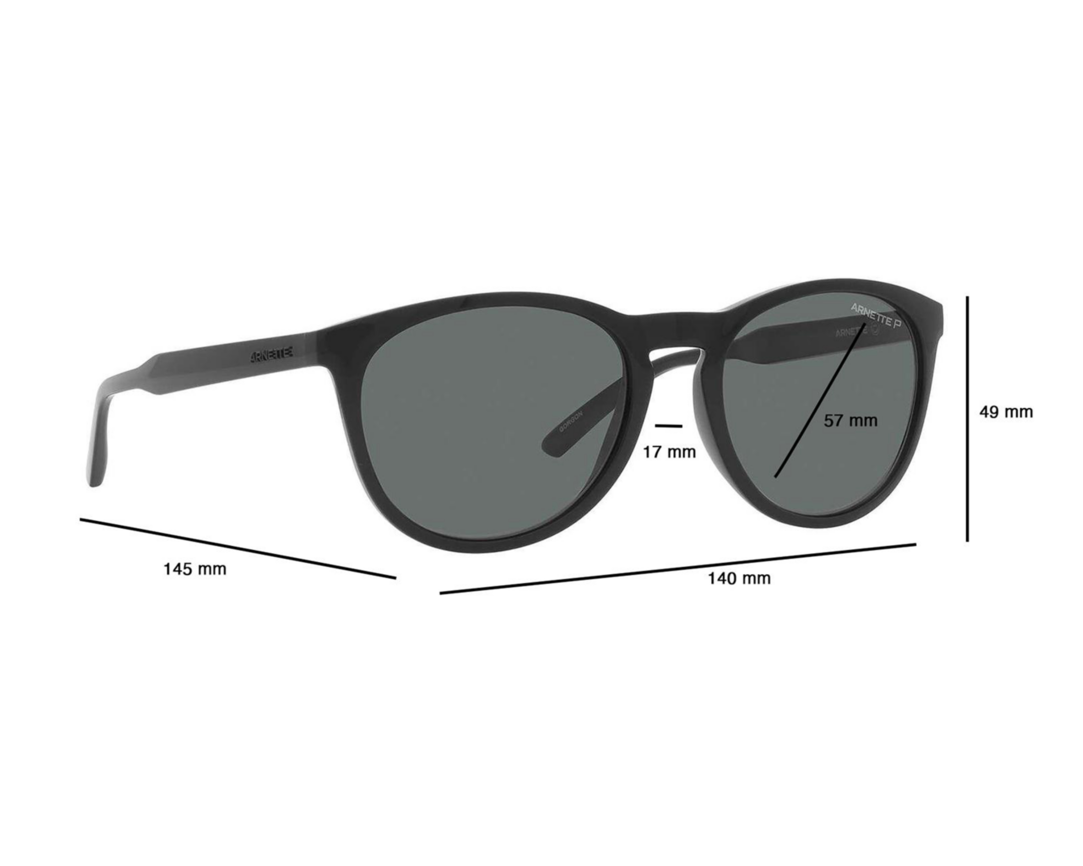 Foto 7 pulgar | Lentes de Sol para Hombre Arnette Redondos Phantos Negros
