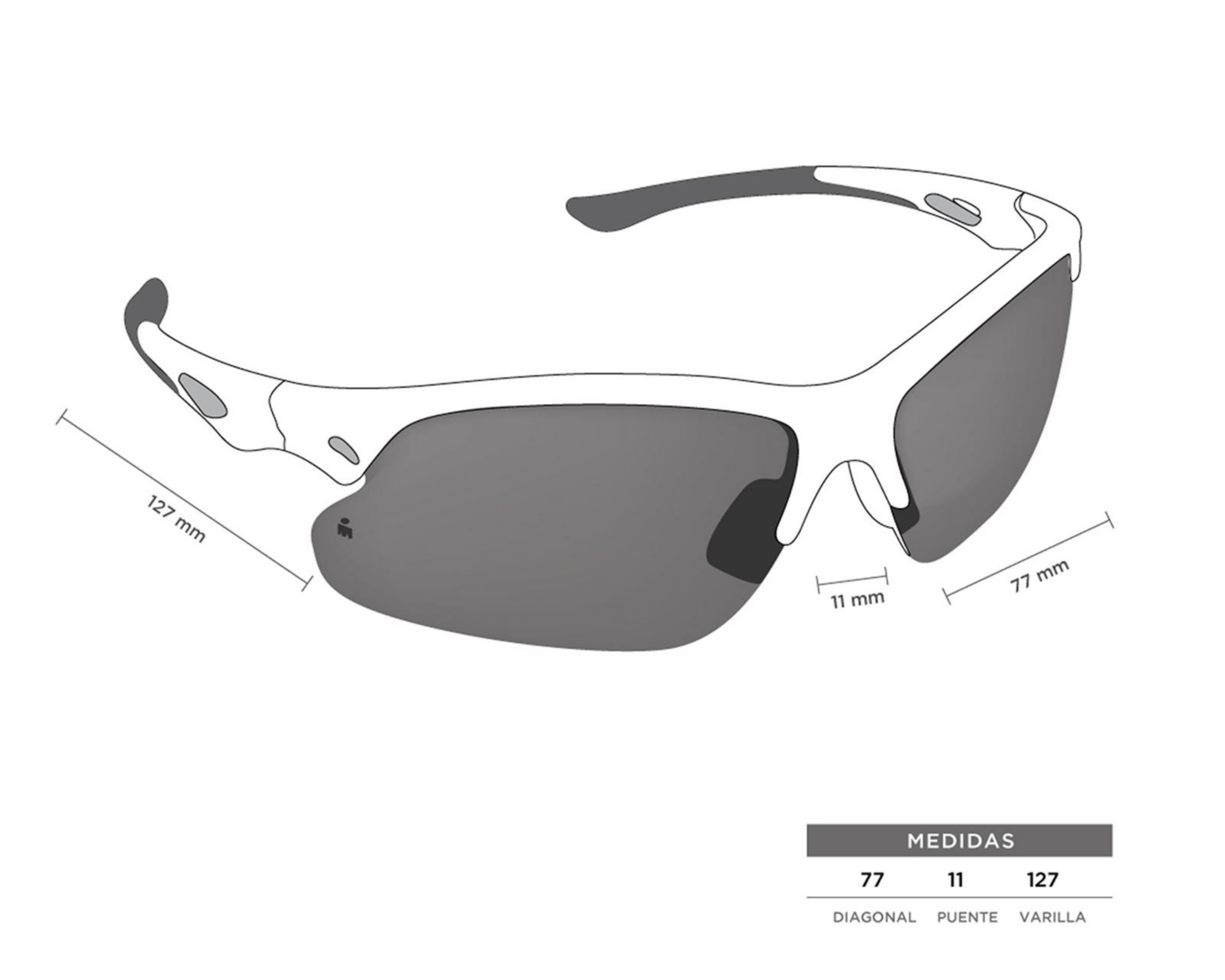 Foto 7 pulgar | Lentes de Sol Iron Man Deportivos Ambition Gry Gris