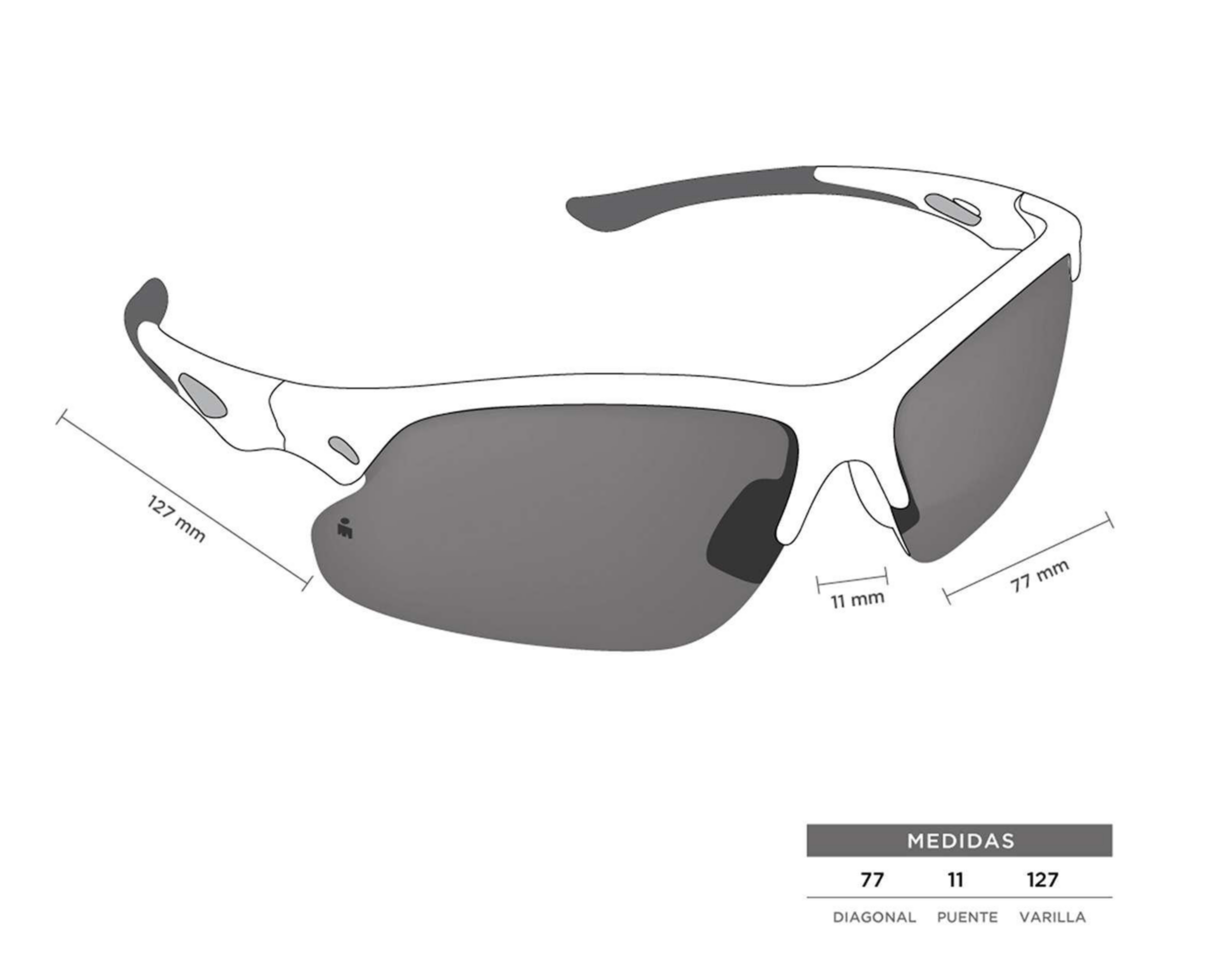 Foto 8 pulgar | Lentes de Sol Iron Man Deportivos Ambition Gry Gris
