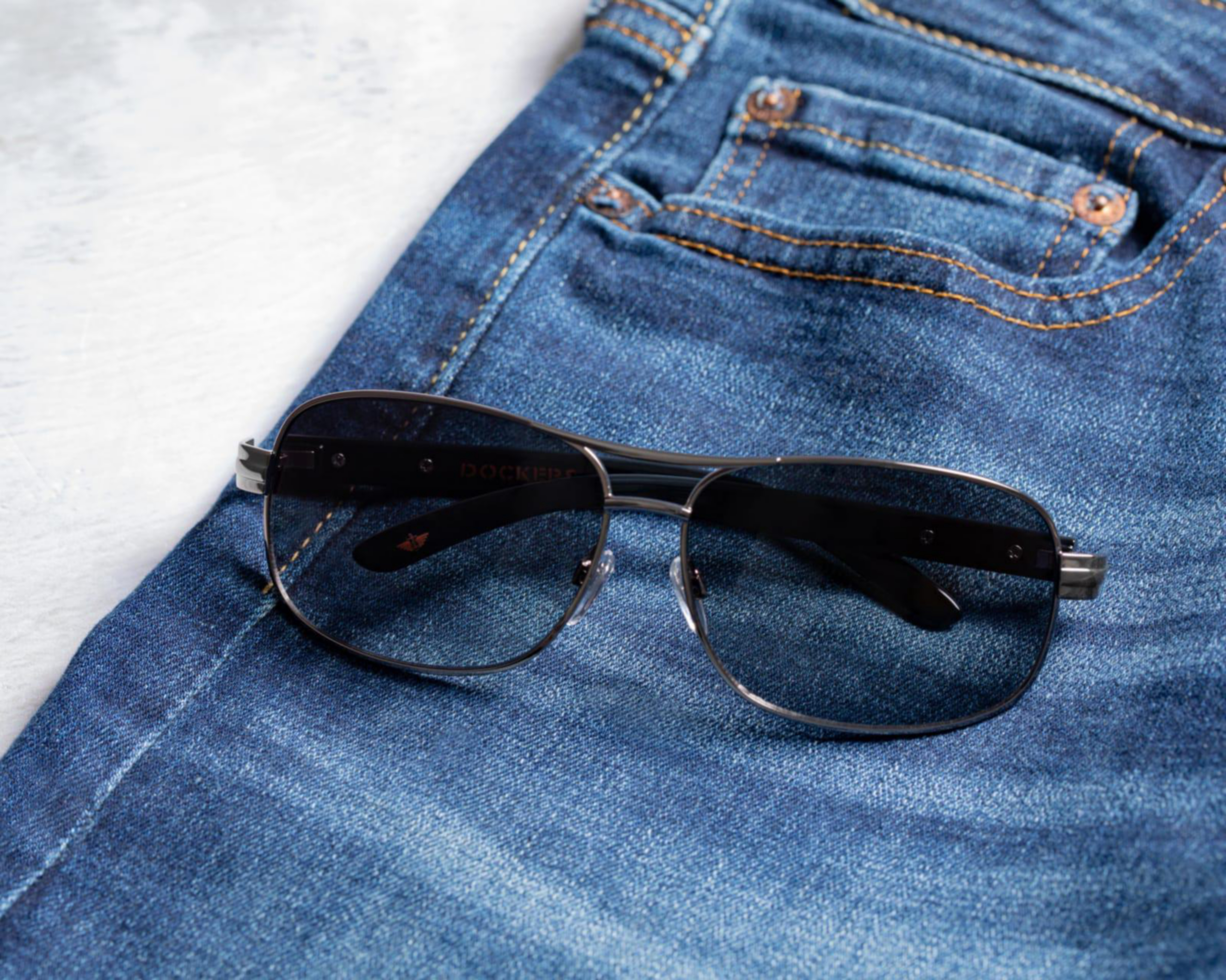 Foto 9 pulgar | Lentes de Sol Dockers Aviador Core S03279LDM023 Plata