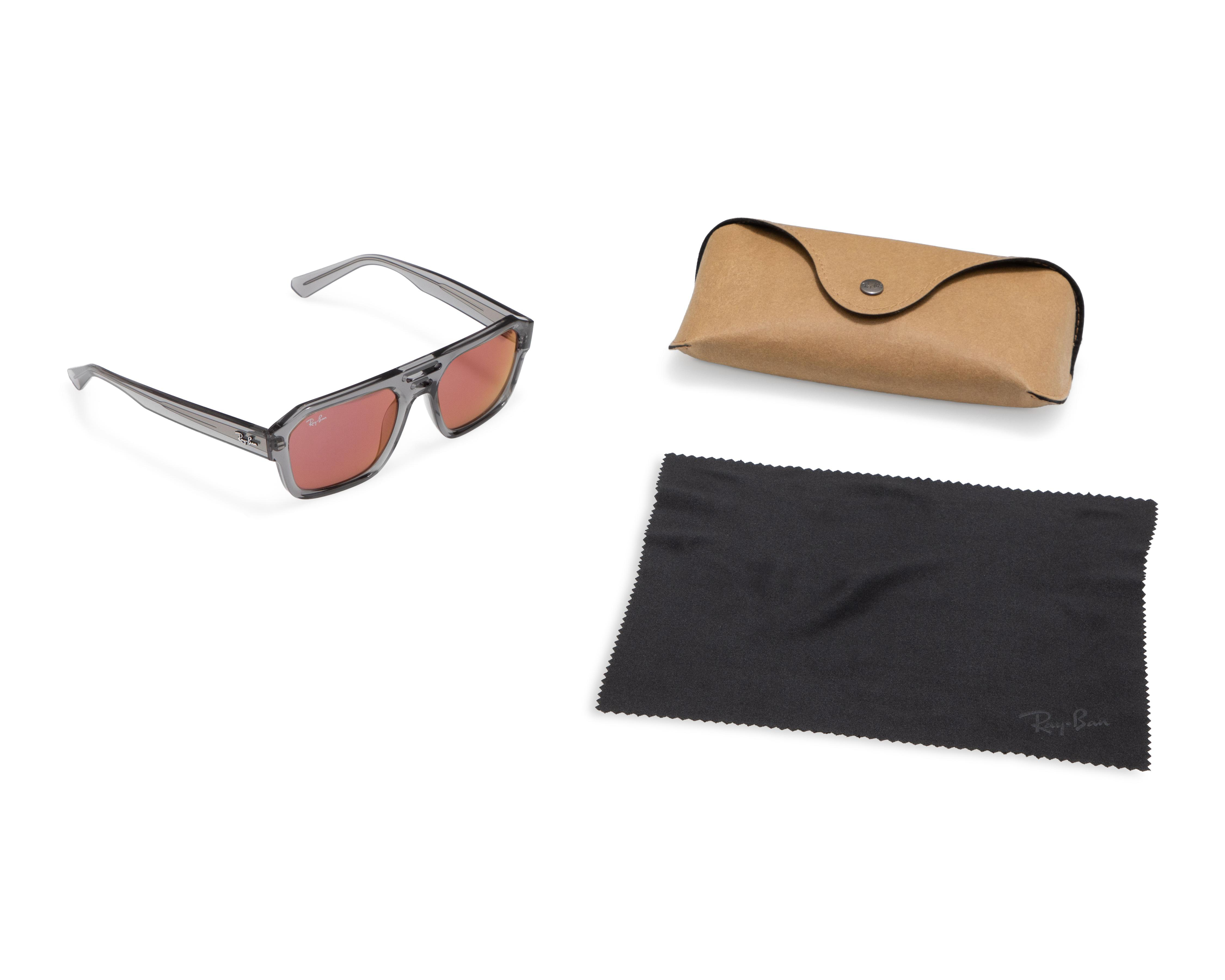 Foto 6 pulgar | Lentes de Sol Unisex Ray Ban Rectangulares Corrigan Bio-Based Gris