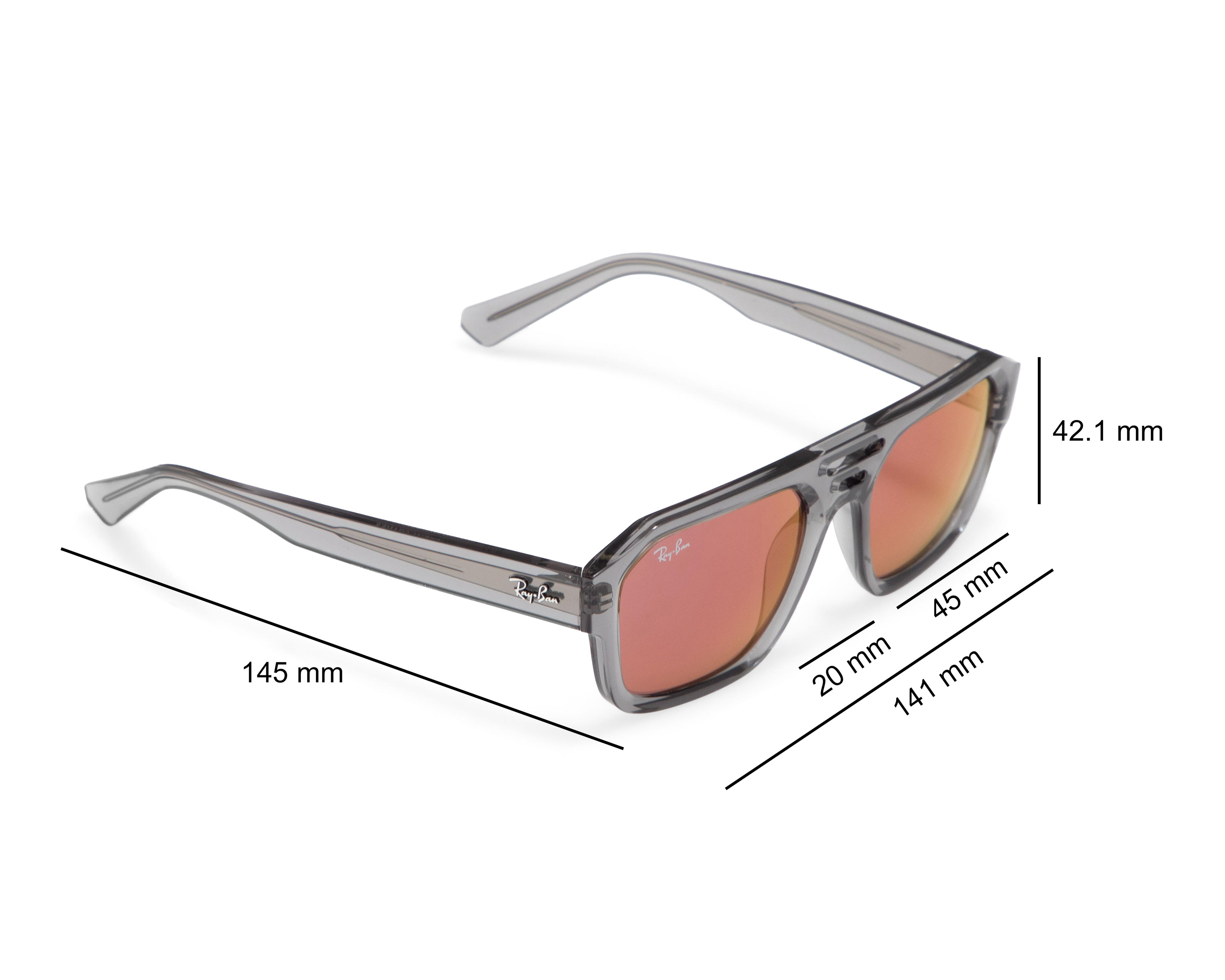 Foto 8 pulgar | Lentes de Sol Unisex Ray Ban Rectangulares Corrigan Bio-Based Gris