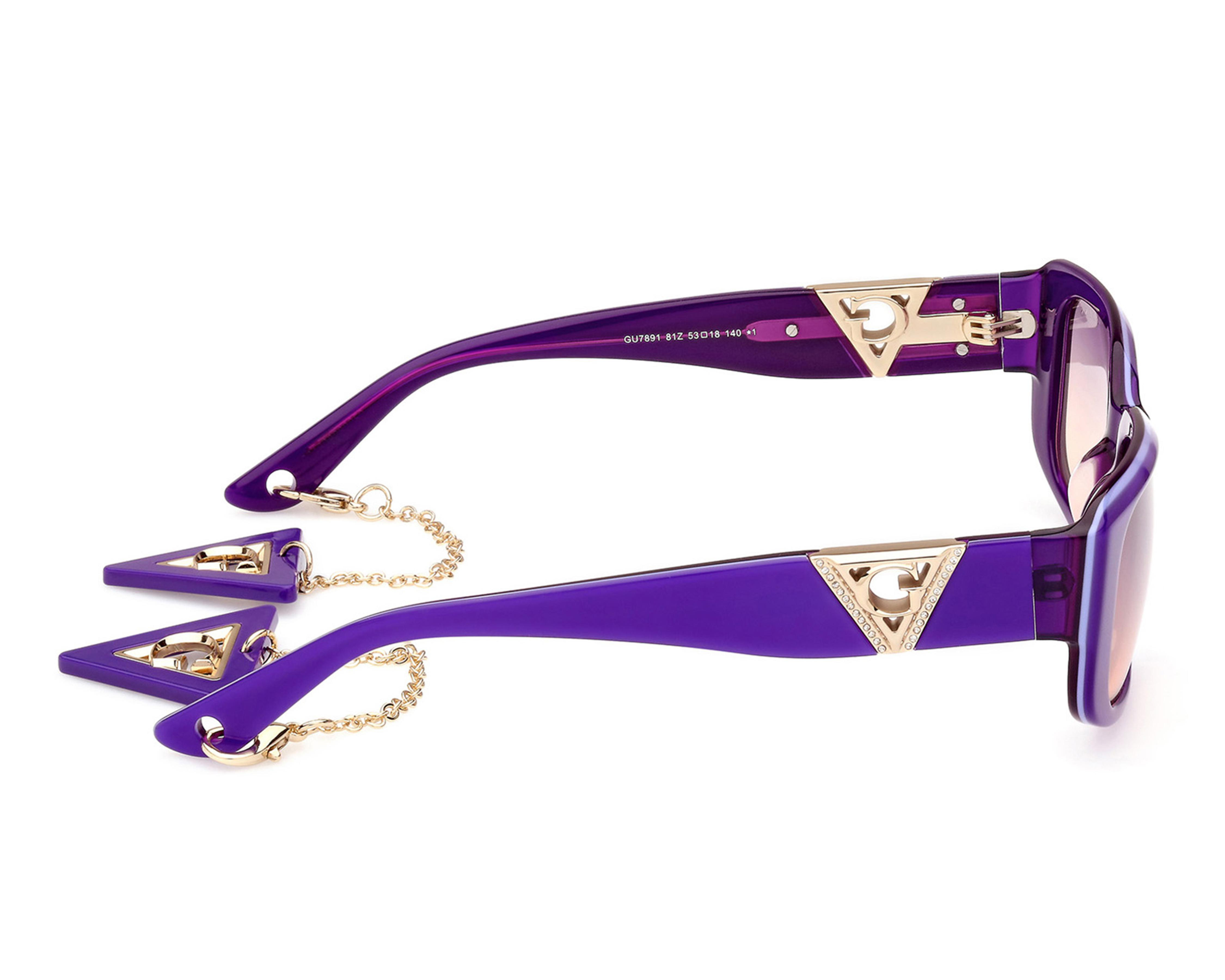 Foto 4 pulgar | Lentes de Sol Guess Cuadrados Violeta