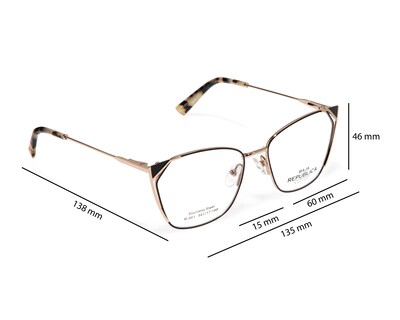 Foto 9 | Armazon Oftálmico Unisex Baja República Cuadrado Dorado