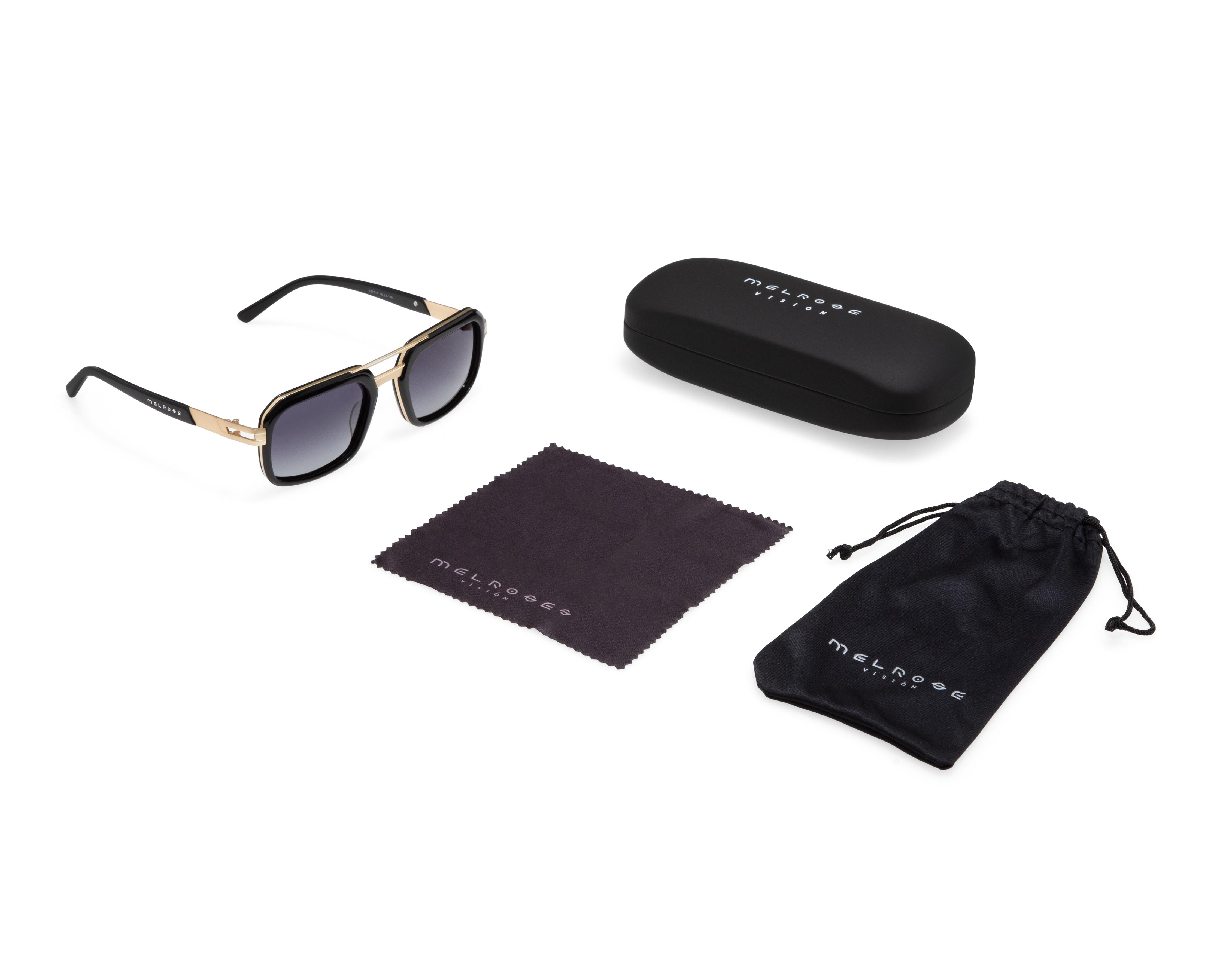 Foto 6 pulgar | Lentes de Sol para Hombre Melrose Rectangulares Dorados