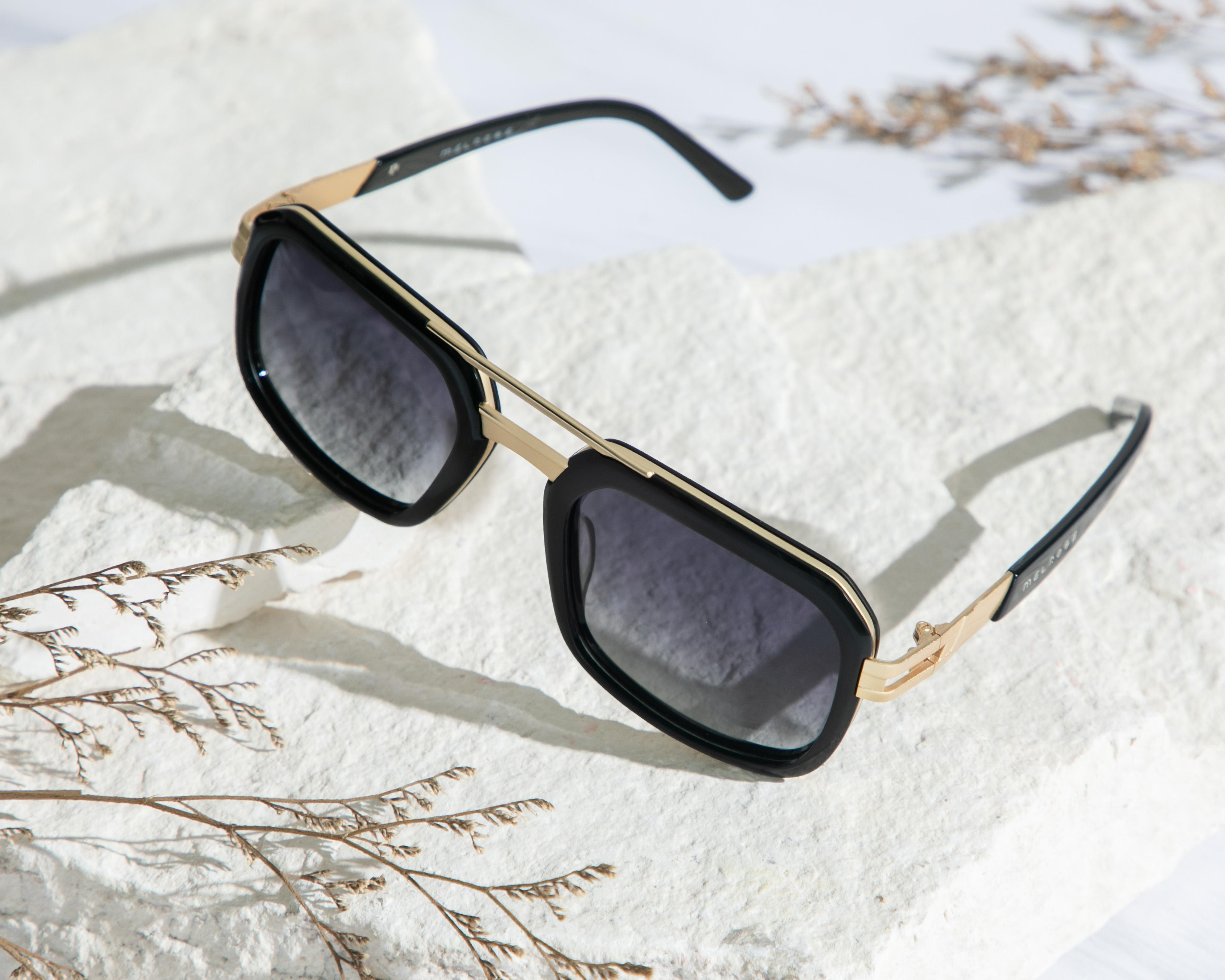 Foto 6 | Lentes de Sol para Hombre Melrose Rectangulares Dorados