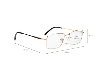 Foto 5 | Armazón Oftálmico para Hombre Melrose Rectangular Dorado