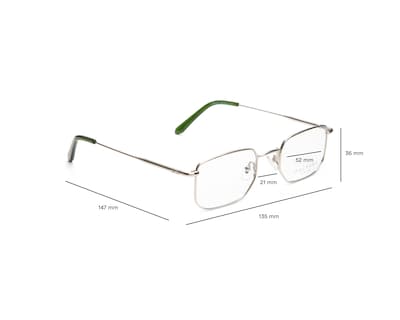 Foto 5 | Armazón Oftálmico para Hombre Melrose Rectangulares Plateados