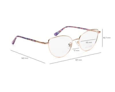 Foto 5 | Armazón Oftálmico para Mujer Melrose Cat Eye Oro Rosa